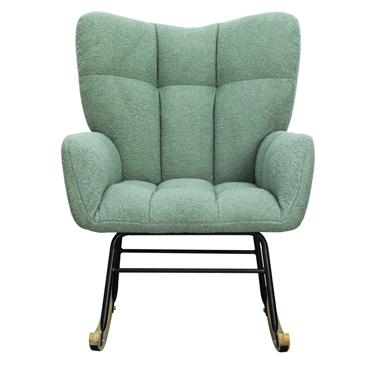 Modern Light Green Rocking Accent Chair For Nursery Living Room And Bedroom