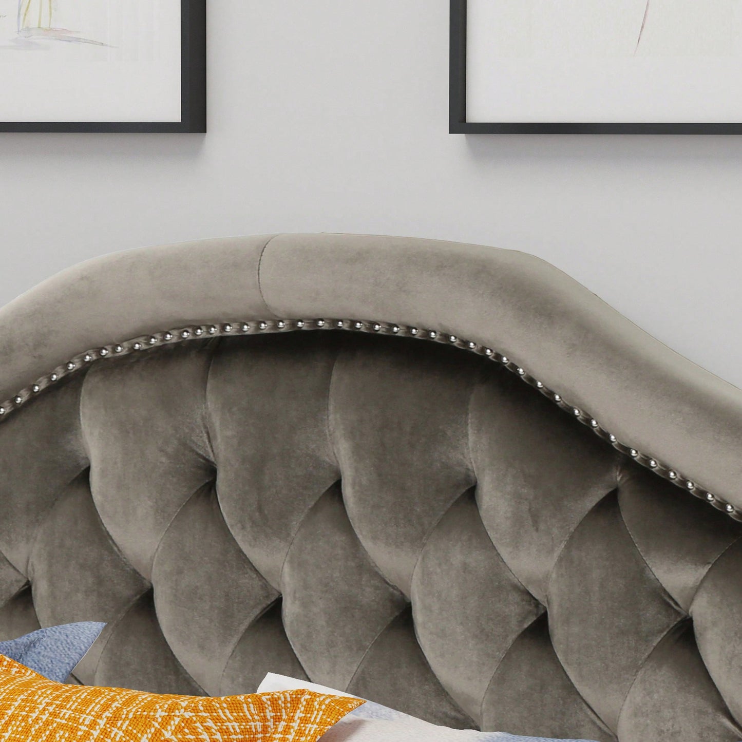 Elegant Upholstered Queen And Full Size Headboard For Stylish Bedroom Decor