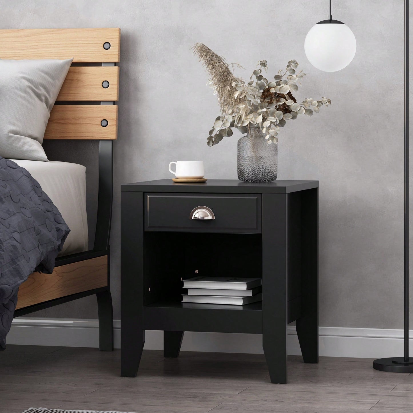 Stylish Modern Side Table For Living Room Or Bedroom Storage And Decor