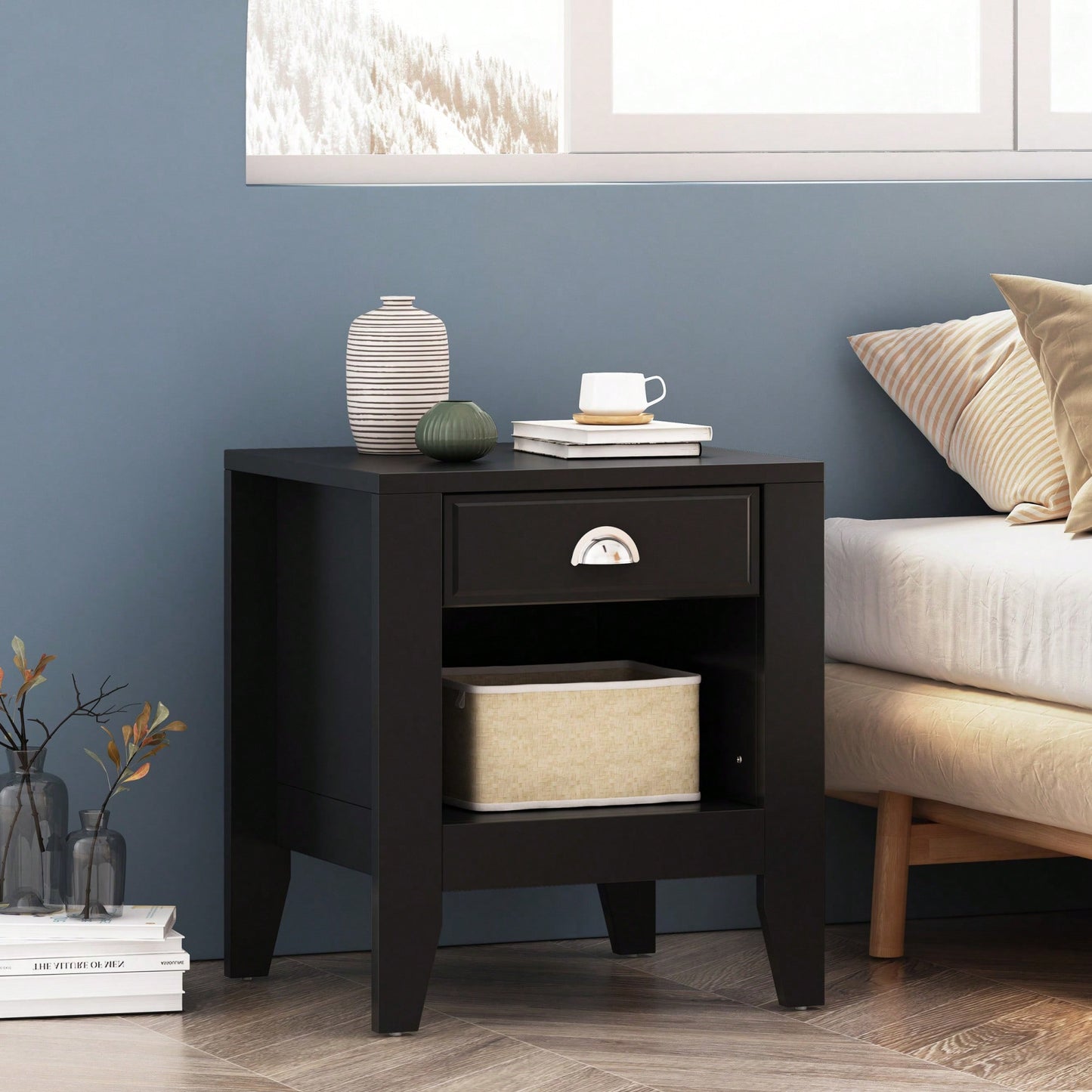 Stylish Modern Side Table For Living Room Or Bedroom Storage And Decor