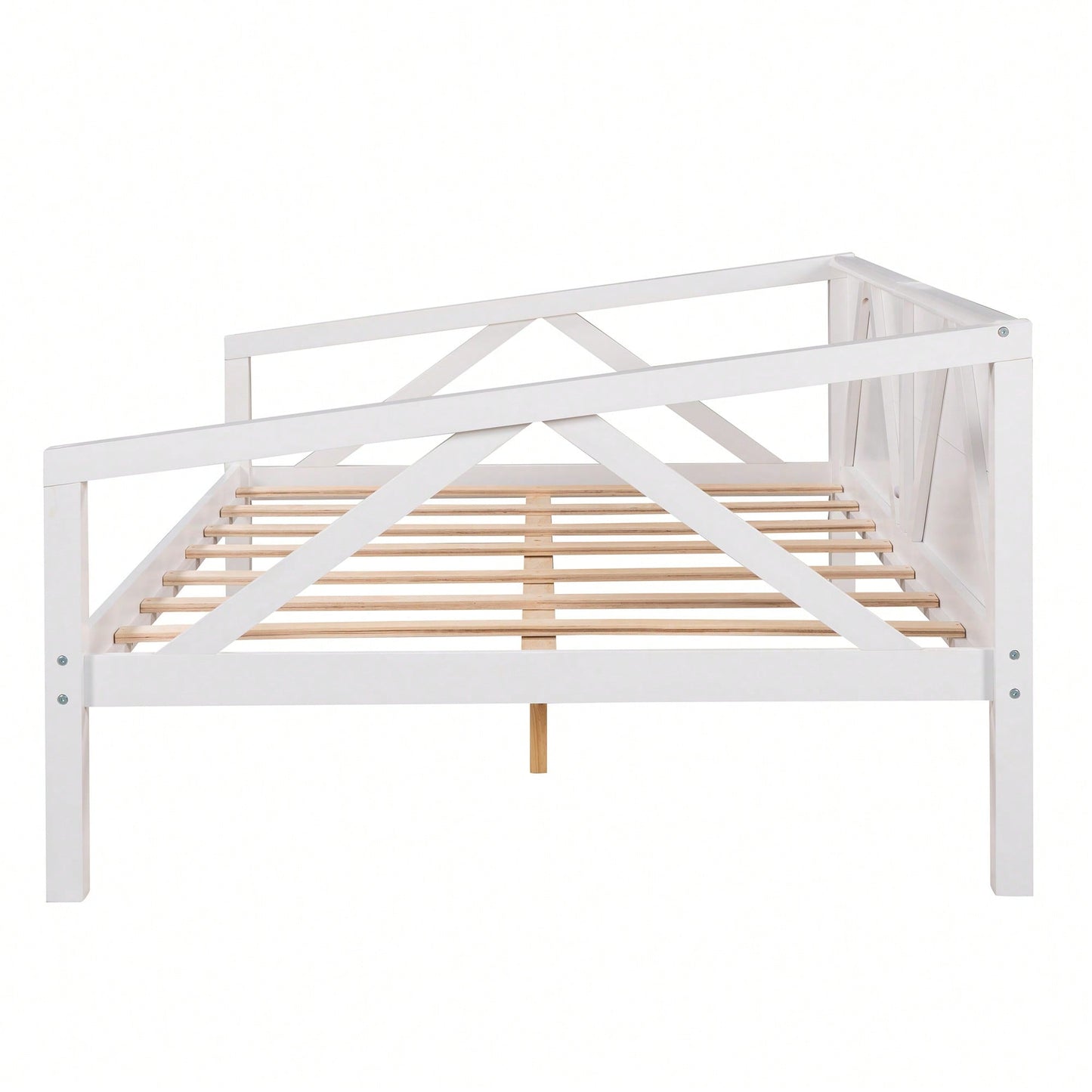 Gray Full Size Daybed With Wood Slat Support For Versatile Bedroom Or Living Room Use