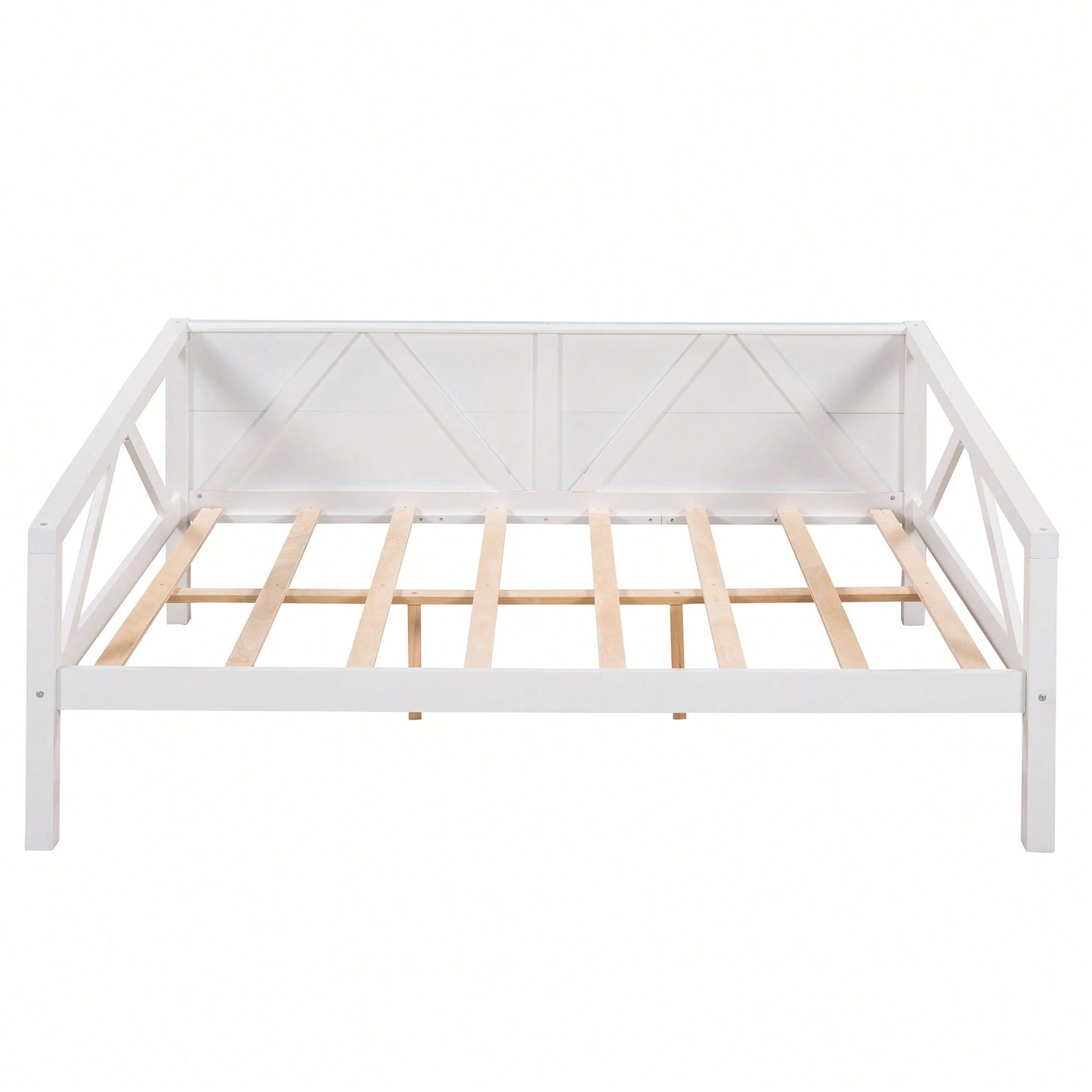 Gray Full Size Daybed With Wood Slat Support For Versatile Bedroom Or Living Room Use