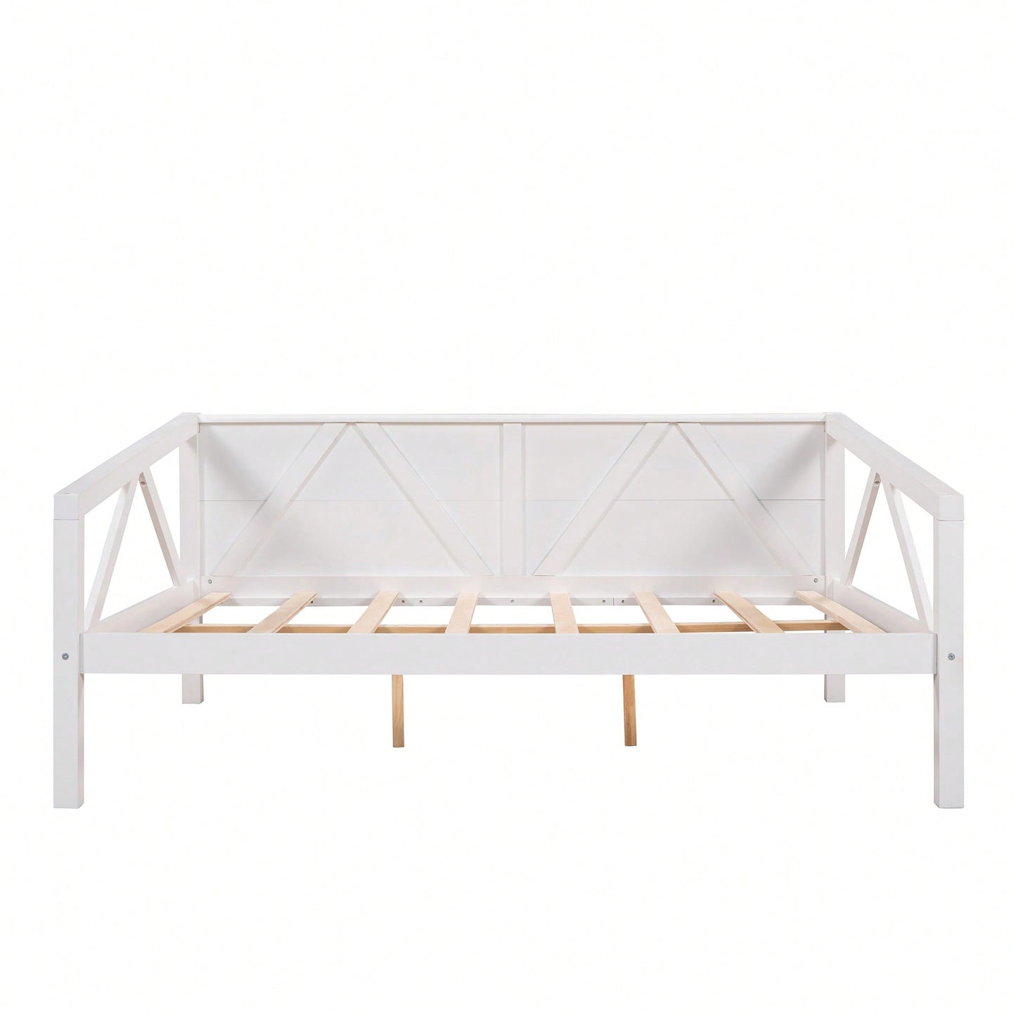 Gray Full Size Daybed With Wood Slat Support For Versatile Bedroom Or Living Room Use