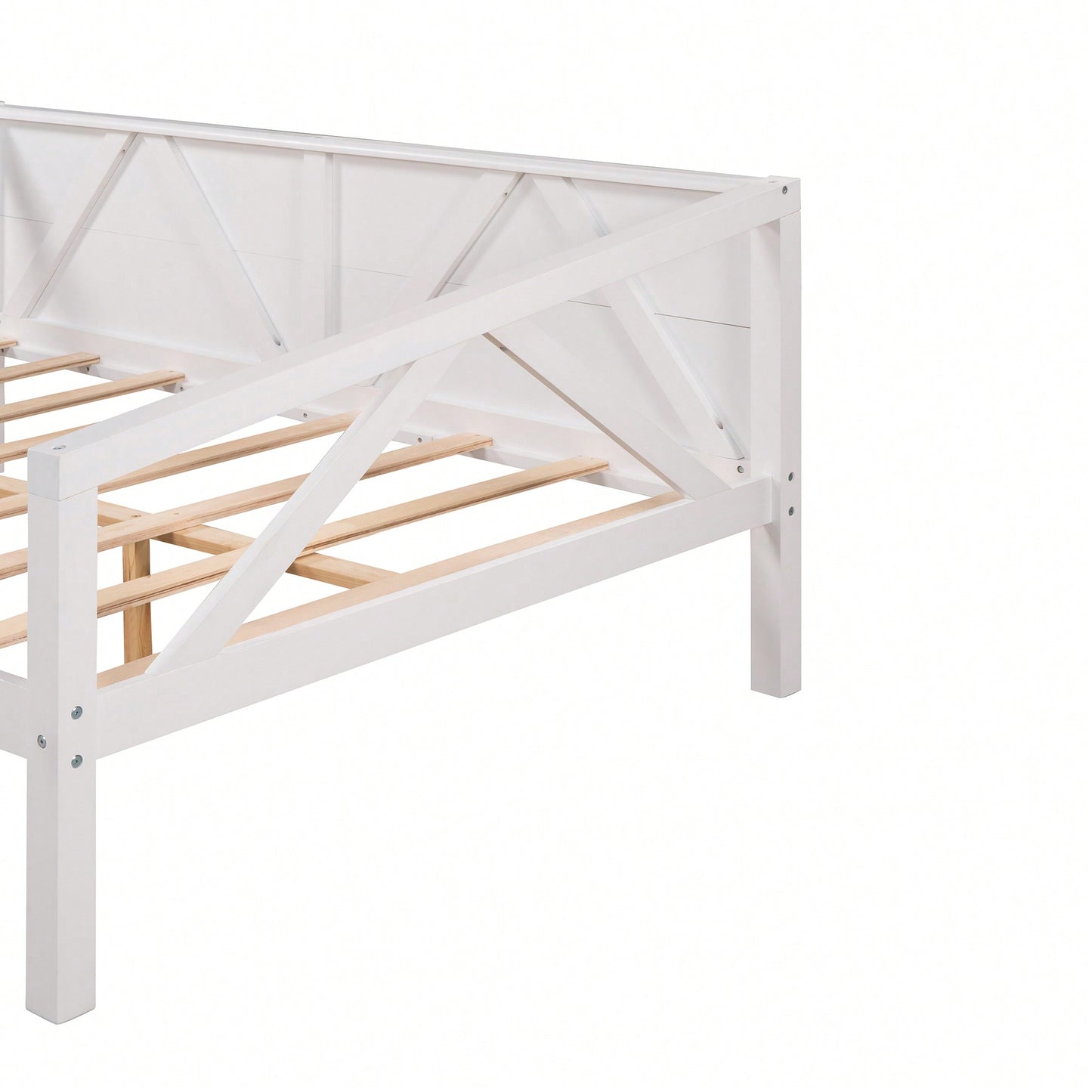 Gray Full Size Daybed With Wood Slat Support For Versatile Bedroom Or Living Room Use