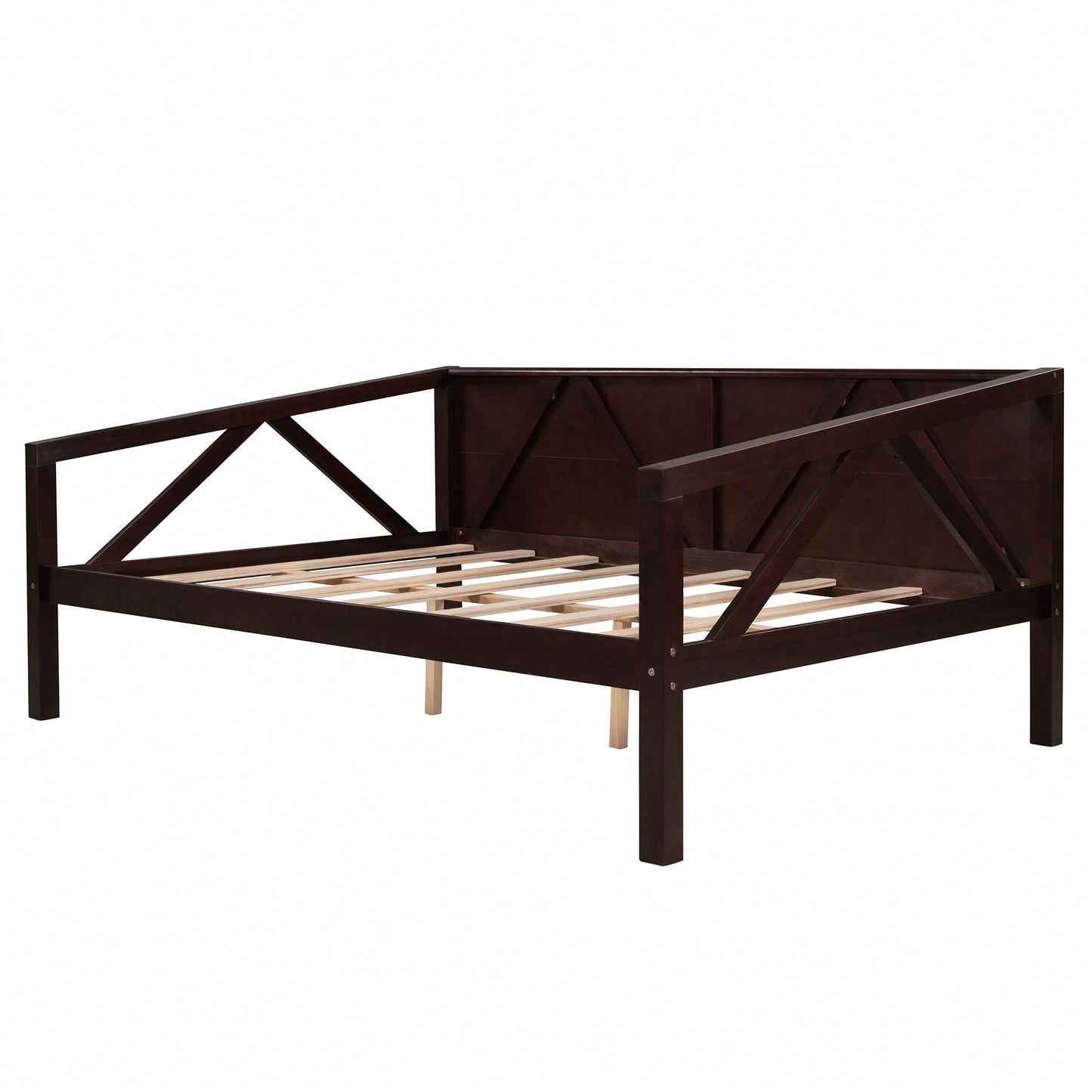 Gray Full Size Daybed With Wood Slat Support For Versatile Bedroom Or Living Room Use