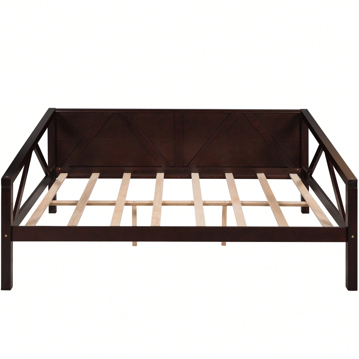 Gray Full Size Daybed With Wood Slat Support For Versatile Bedroom Or Living Room Use
