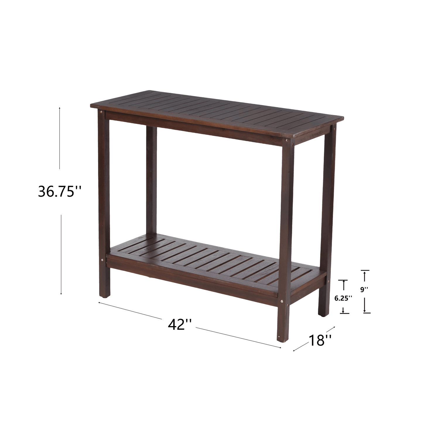 Light Brown Acacia Wood Potting Table For Garden Balcony And Garage