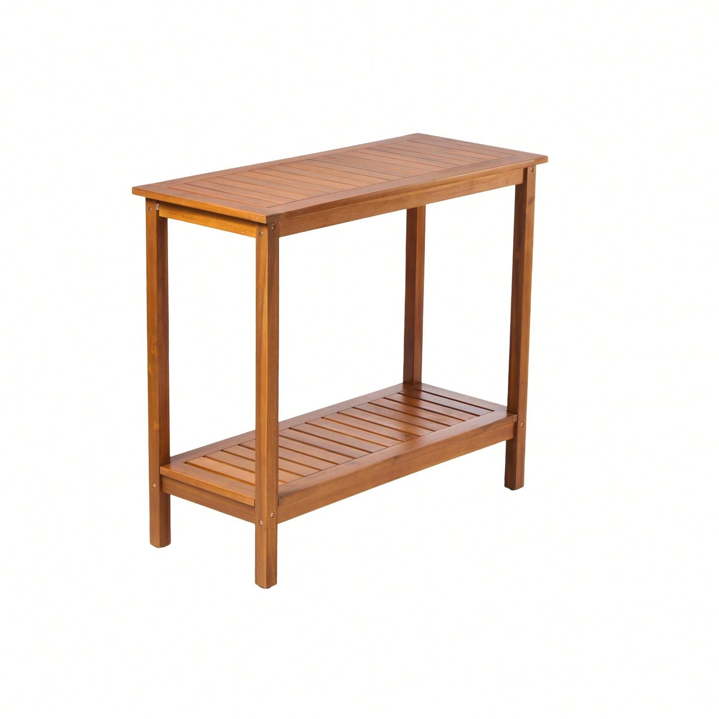 Light Brown Acacia Wood Potting Table For Garden Balcony And Garage