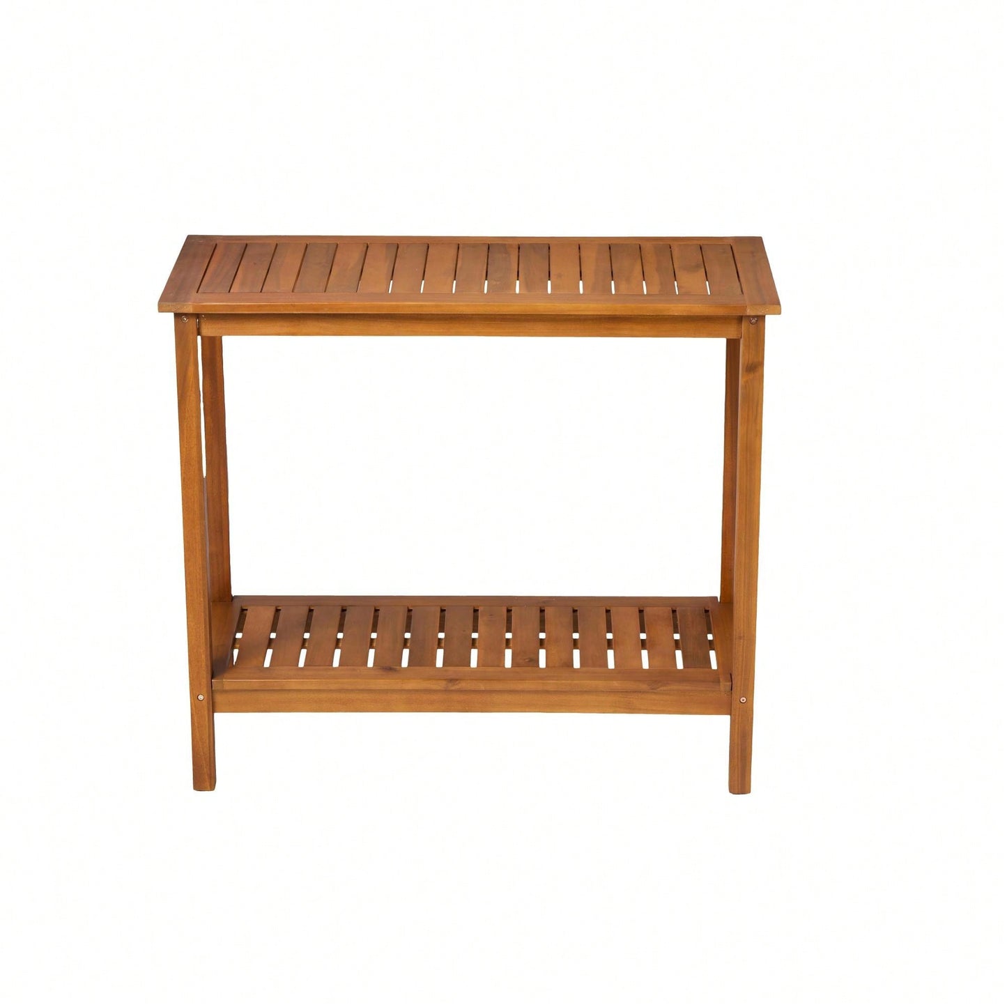 Light Brown Acacia Wood Potting Table For Garden Balcony And Garage