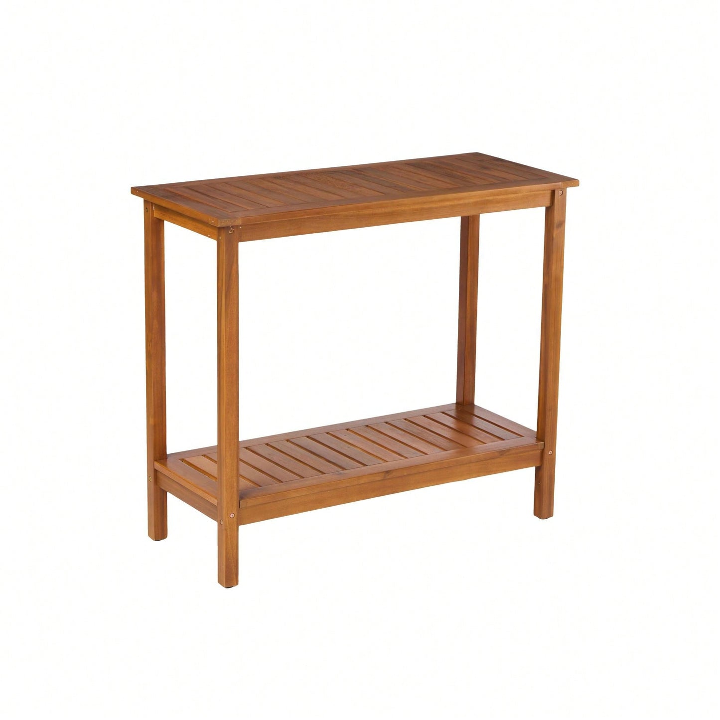 Light Brown Acacia Wood Potting Table For Garden Balcony And Garage