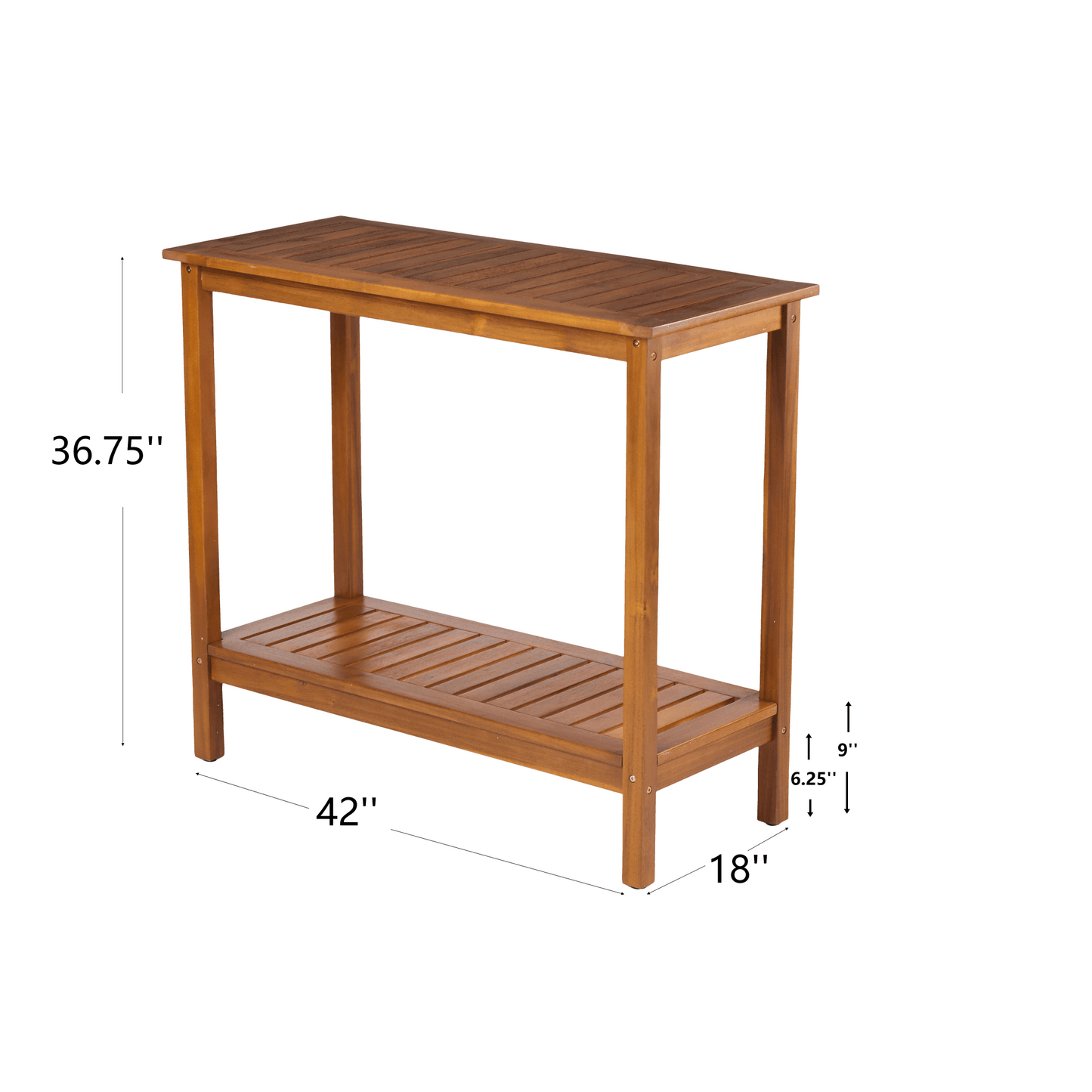 Light Brown Acacia Wood Potting Table For Garden Balcony And Garage