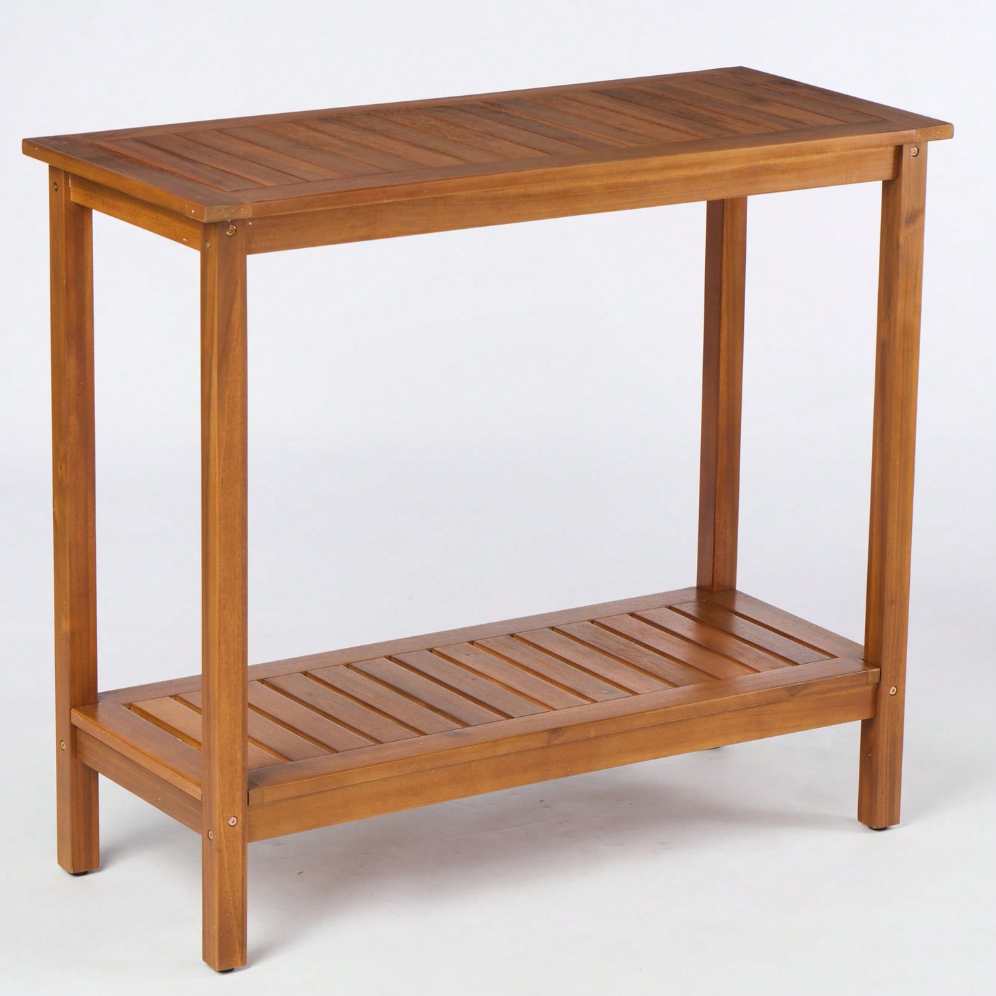 Light Brown Acacia Wood Potting Table For Garden Balcony And Garage