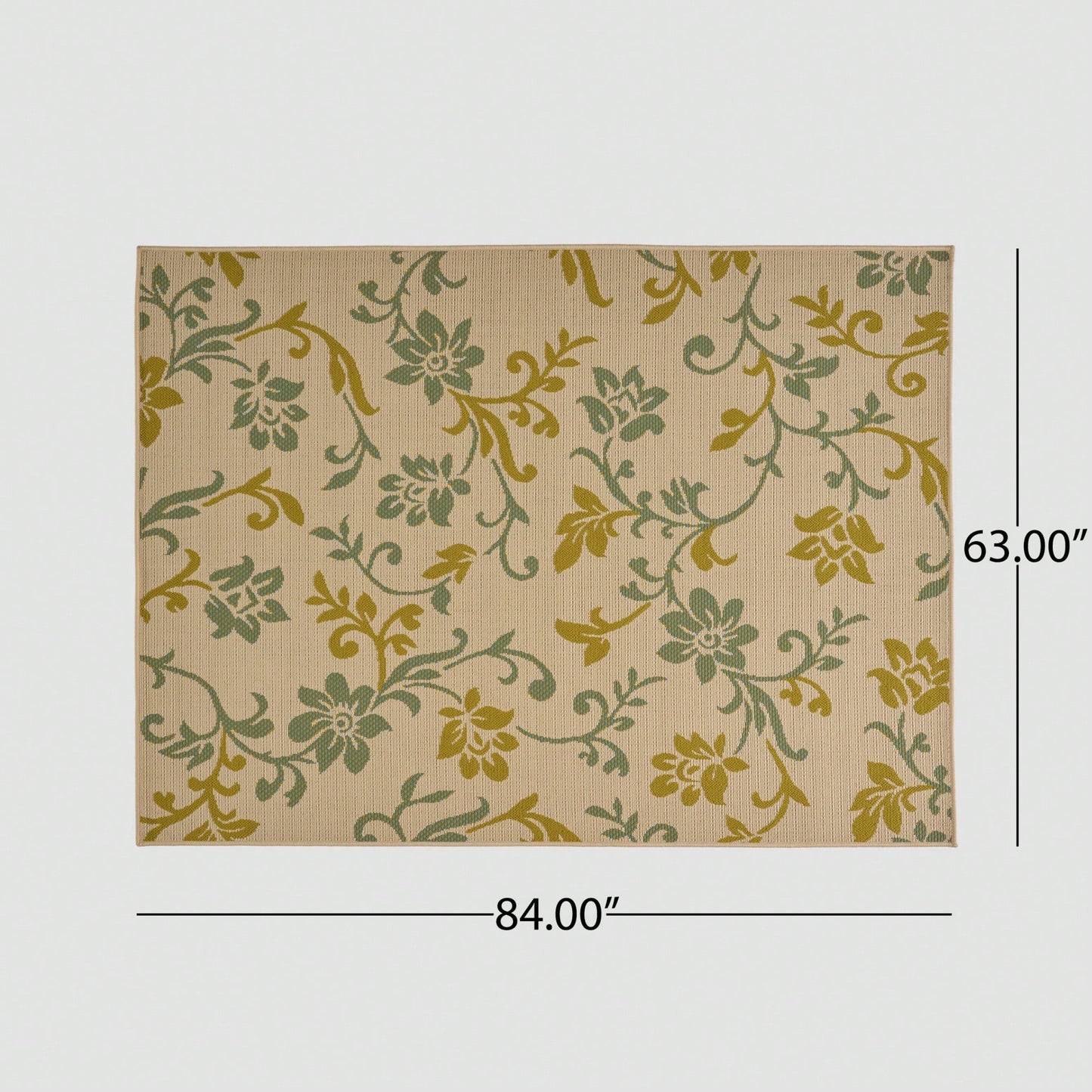 Elegant 5'3" X 7' Area Rug Perfect For Living Room Or Bedroom Décor