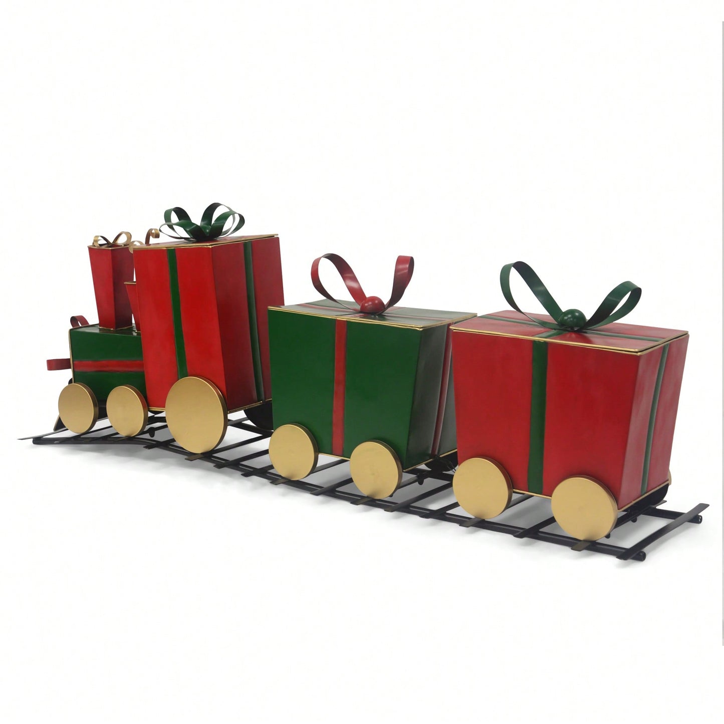 Festive Train Decoration With Gift Box Carriages For Holiday Cheer