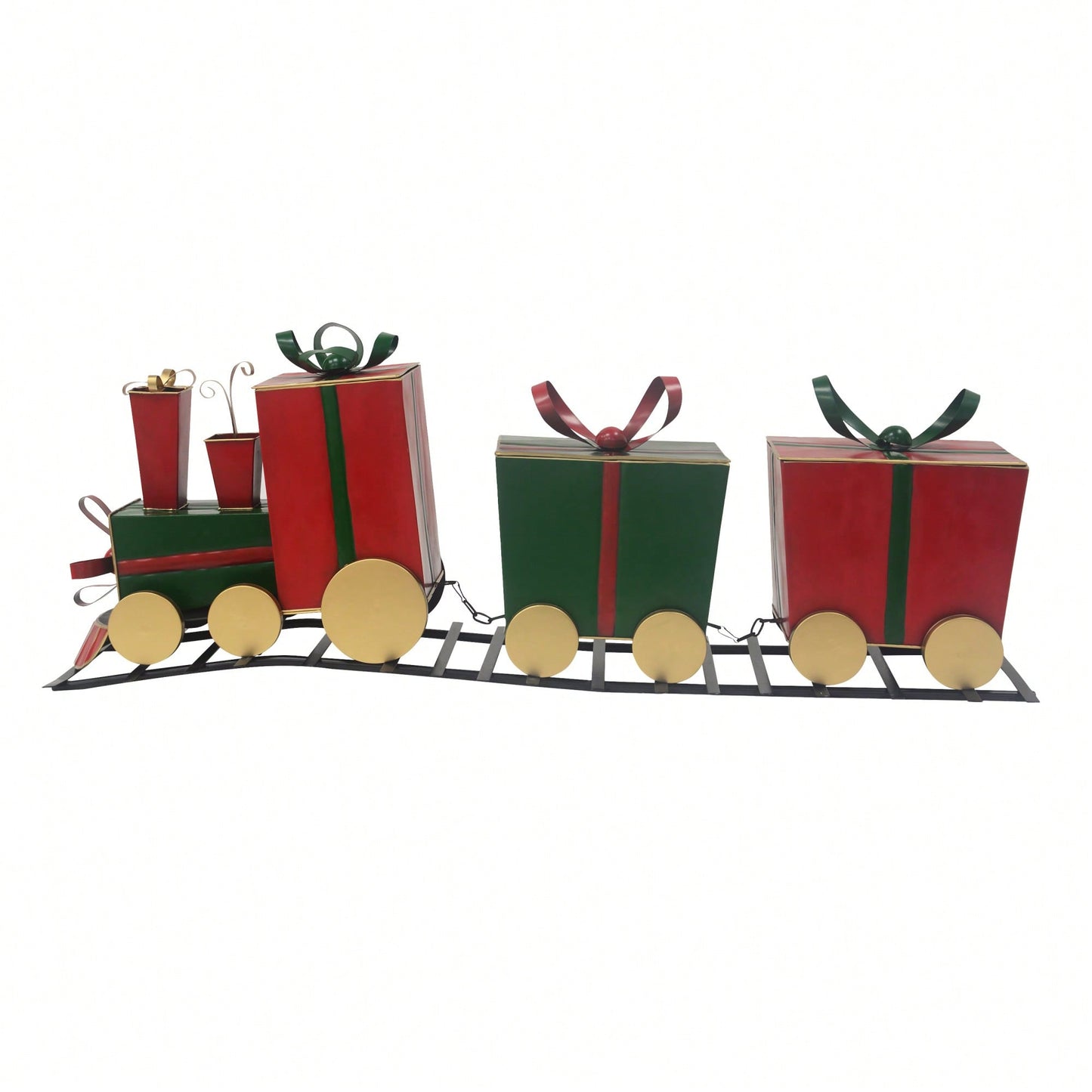 Festive Train Decoration With Gift Box Carriages For Holiday Cheer