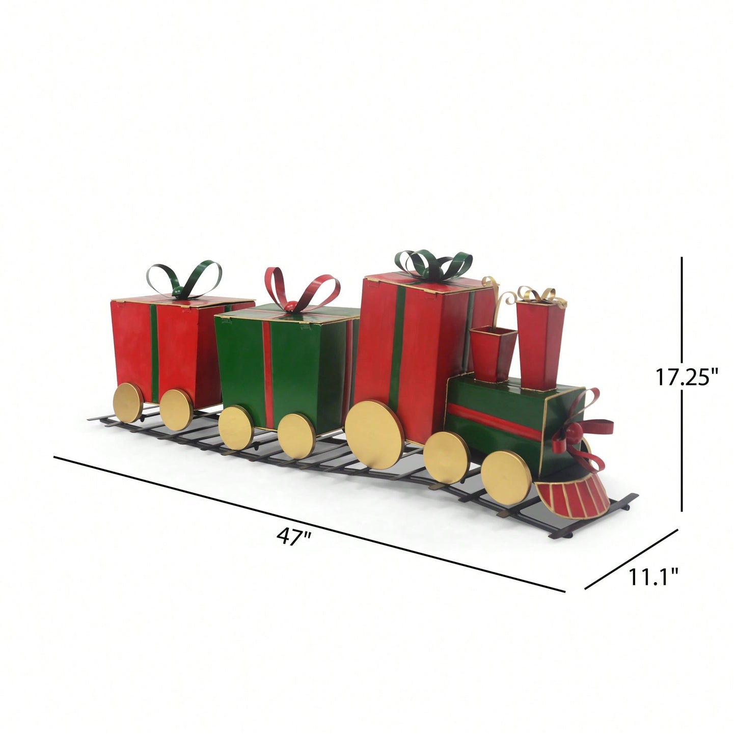 Festive Train Decoration With Gift Box Carriages For Holiday Cheer