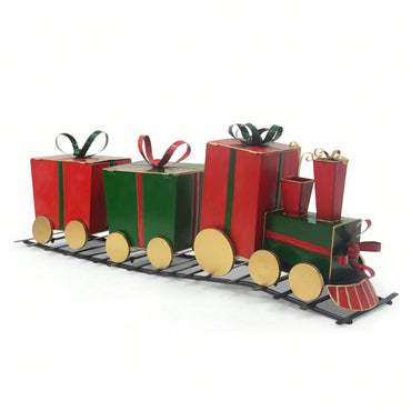 Festive Train Decoration With Gift Box Carriages For Holiday Cheer