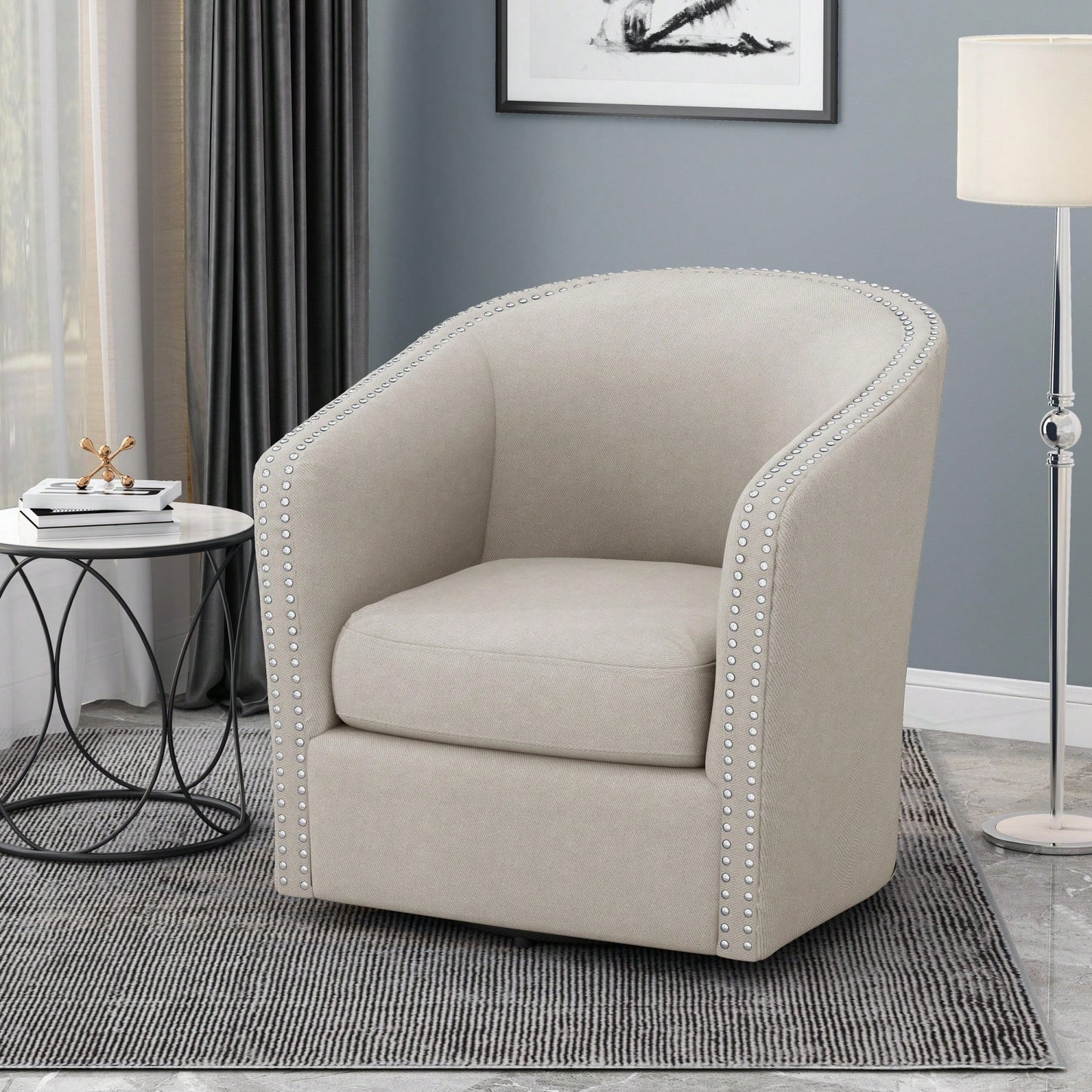 Ergonomic Swivel Chair With Adjustable Height And Lumbar Support For Home Office And Gaming