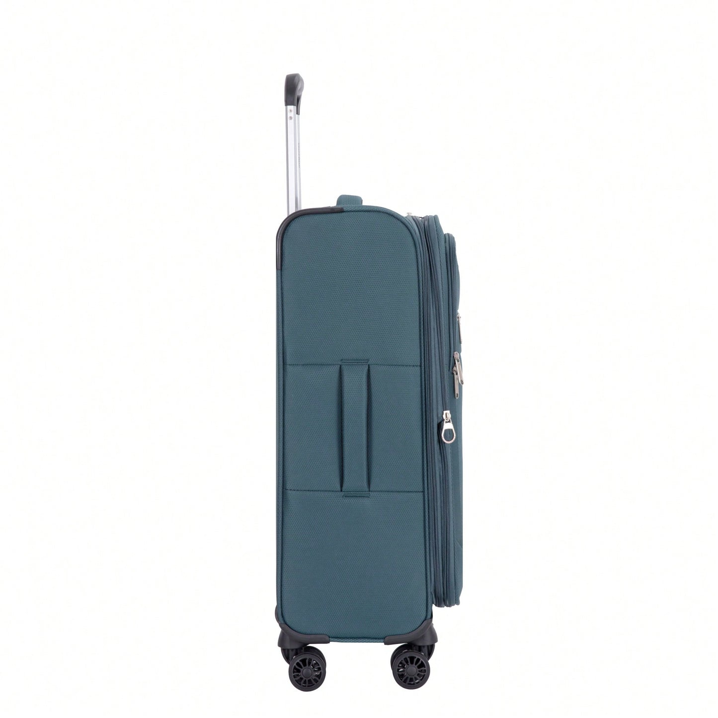 Lightweight Dark Green 3-Piece Luggage Set With Softshell Suitcase Spinner Wheels Travel Bag And Toiletry Bag