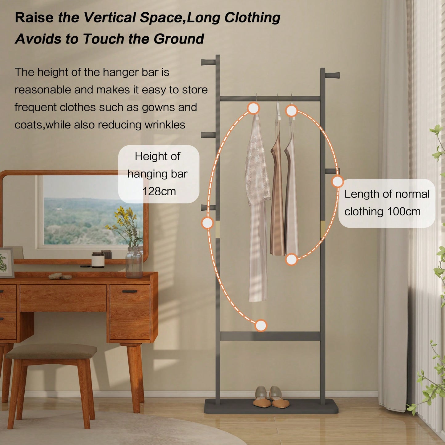 Solid Wood Coat Rack Hanger 23.6x11x64.1in Friendly Easy Assembly Stylish For Bedroom Entrance Living Room