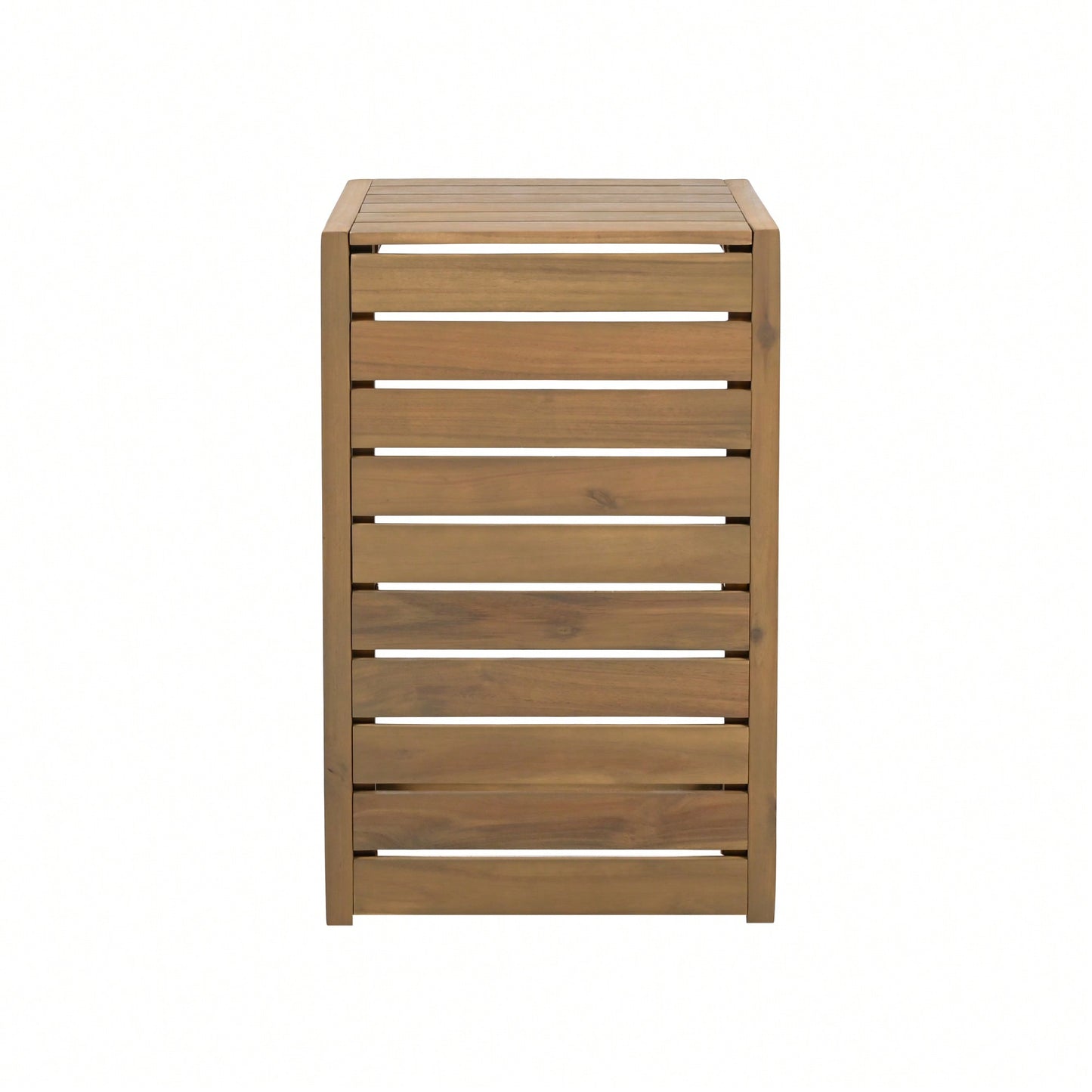 C-Shape Brown End Table For Living Room Modern Accent Furniture