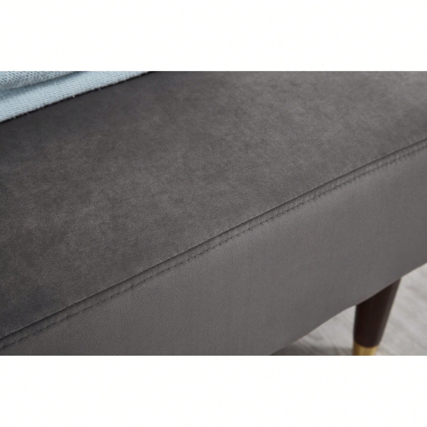 Elegant Beige Velvet Chaise Lounge Chair For Stylish Living Room Decor