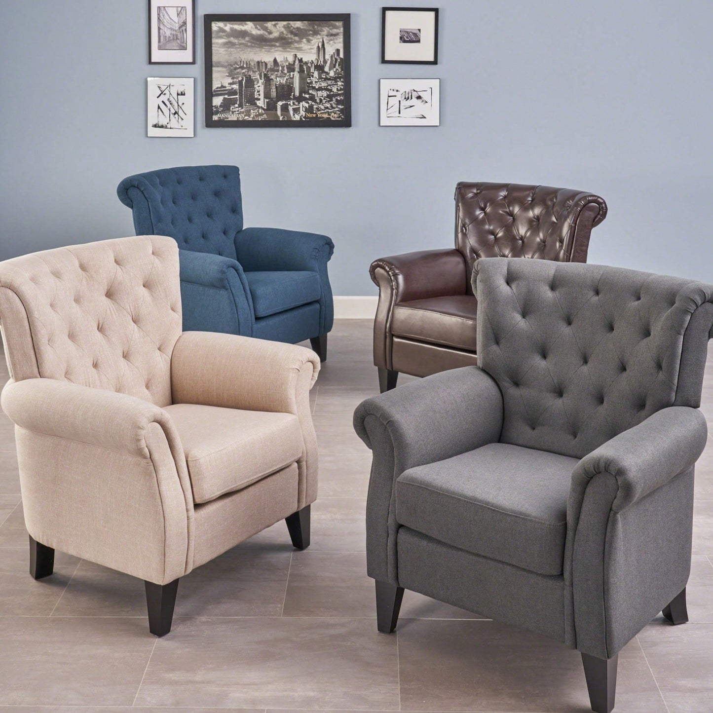 Elegant Tufted Accent Chair For Living Room Or Bedroom Decor