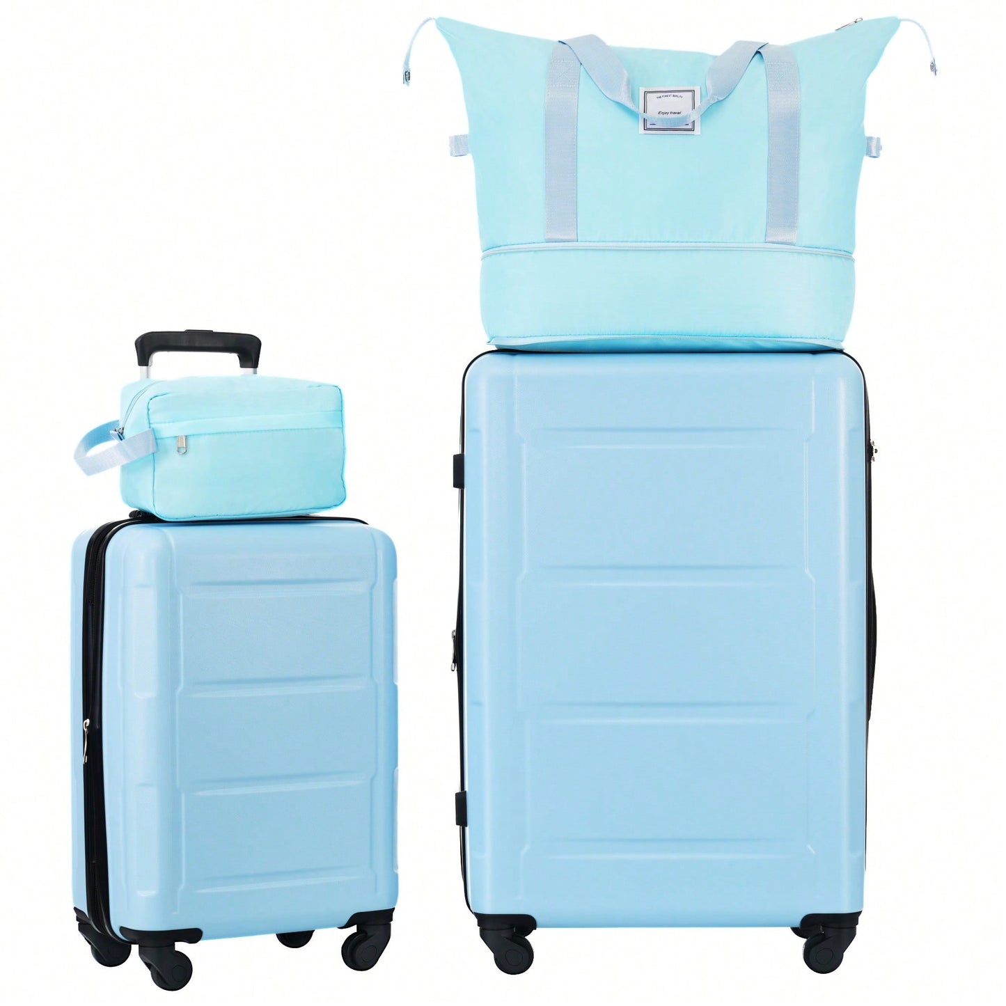 Expandable 2 Piece Lightweight Luggage Set With Spinner Wheels And TSA Lock 20 Inch And 28 Inch Suitcases