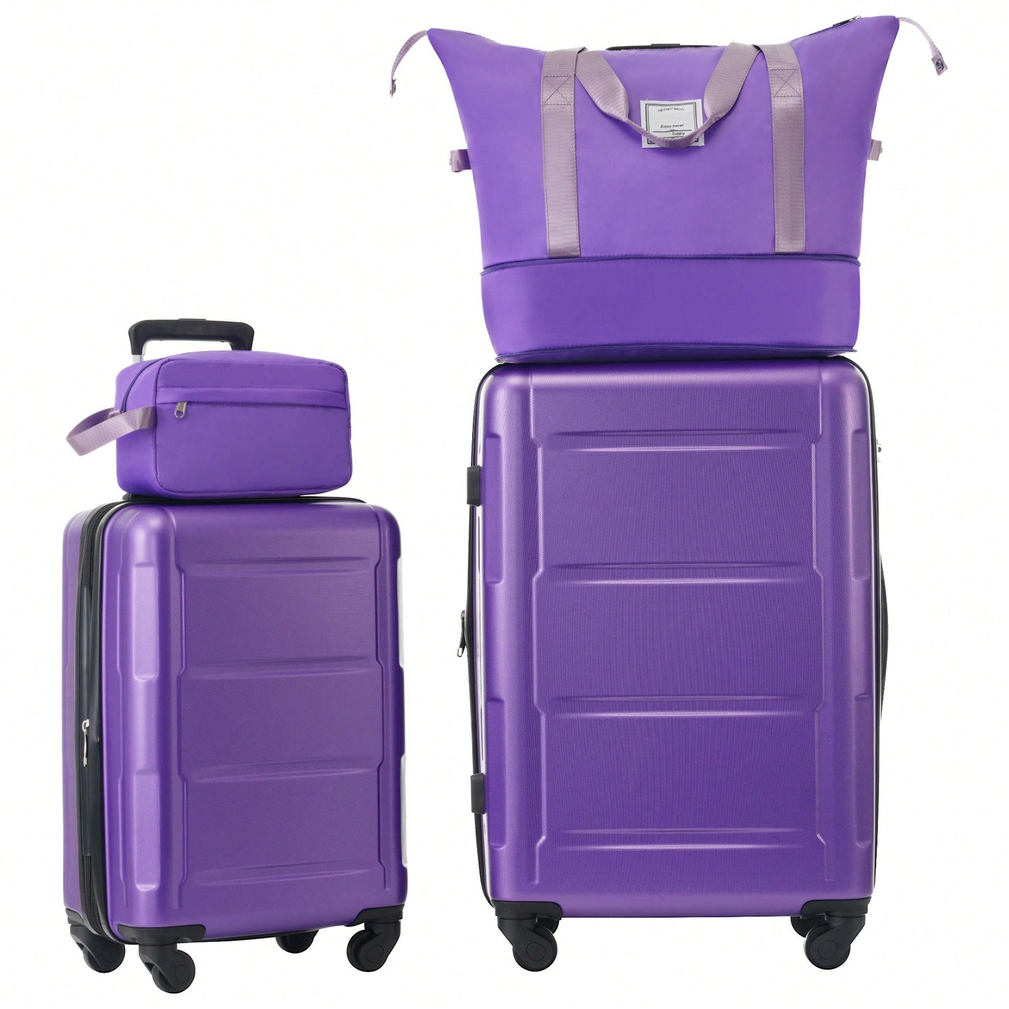 Expandable 2 Piece Lightweight Luggage Set With Spinner Wheels And TSA Lock 20 Inch And 28 Inch Suitcases