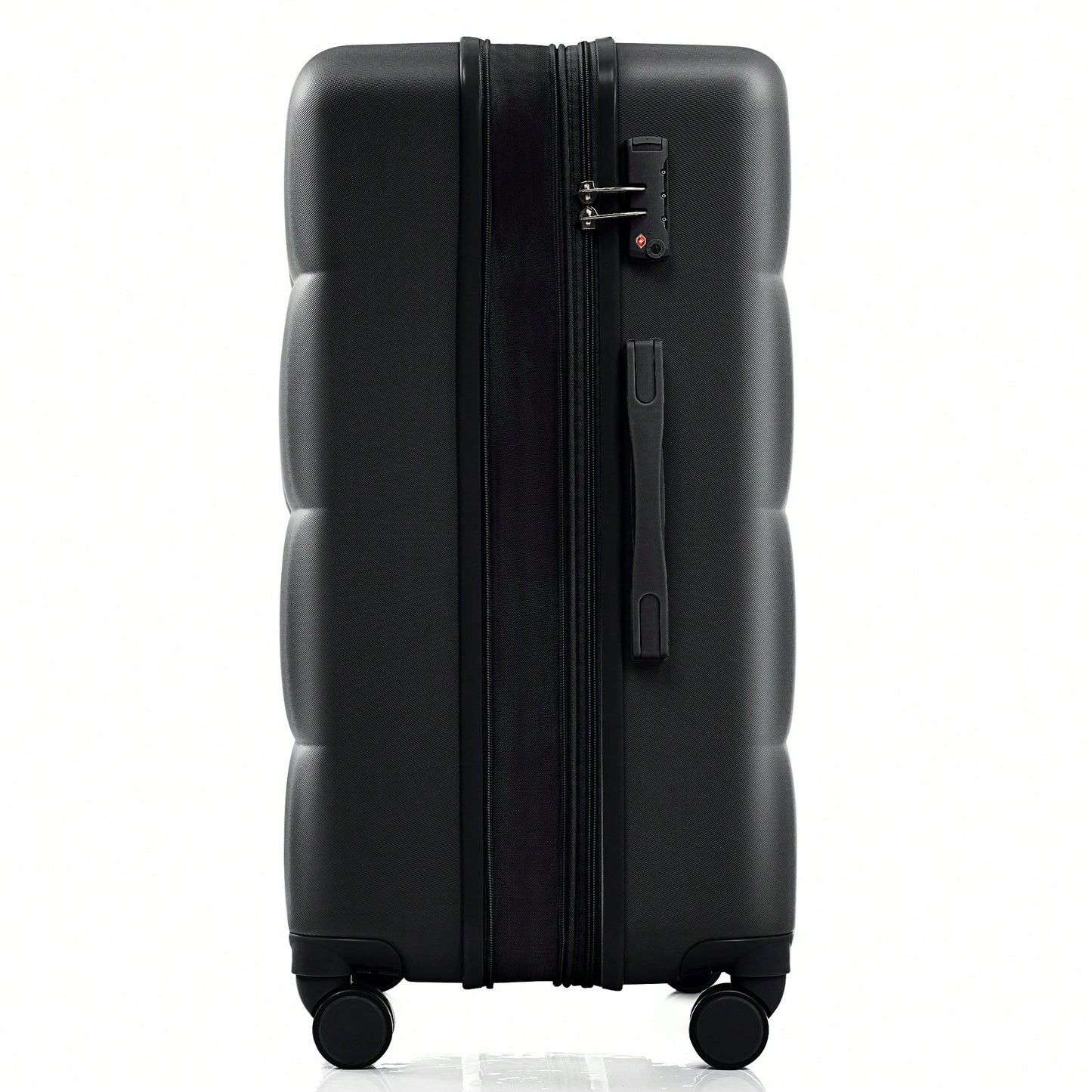 3 Piece Luggage Set 20 Inch With USB Port And Front Opening Design ABS Hard Shell With Spinner Wheels And Cup Holder In Pink