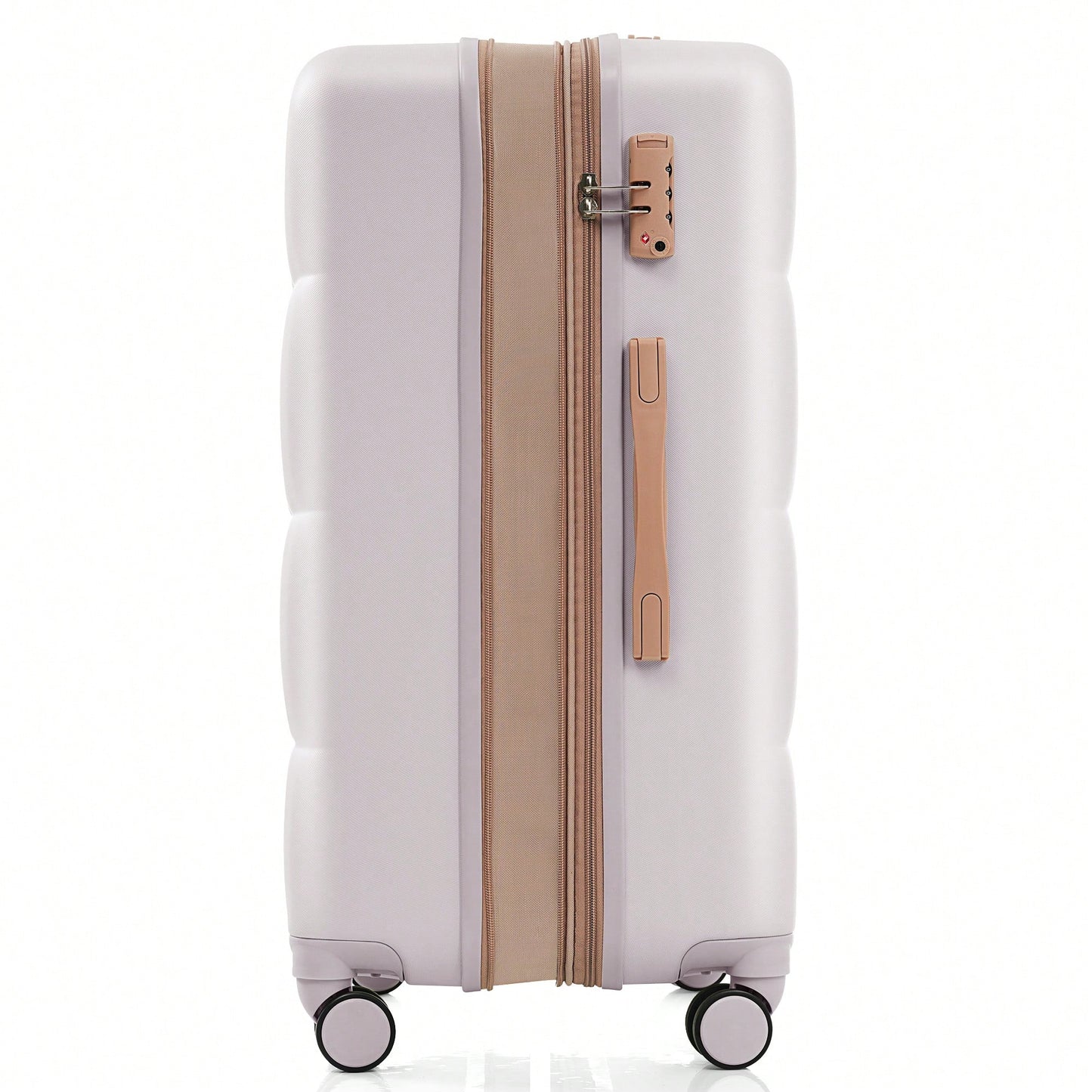 3 Piece Luggage Set 20 Inch With USB Port And Front Opening Design ABS Hard Shell With Spinner Wheels And Cup Holder In Pink