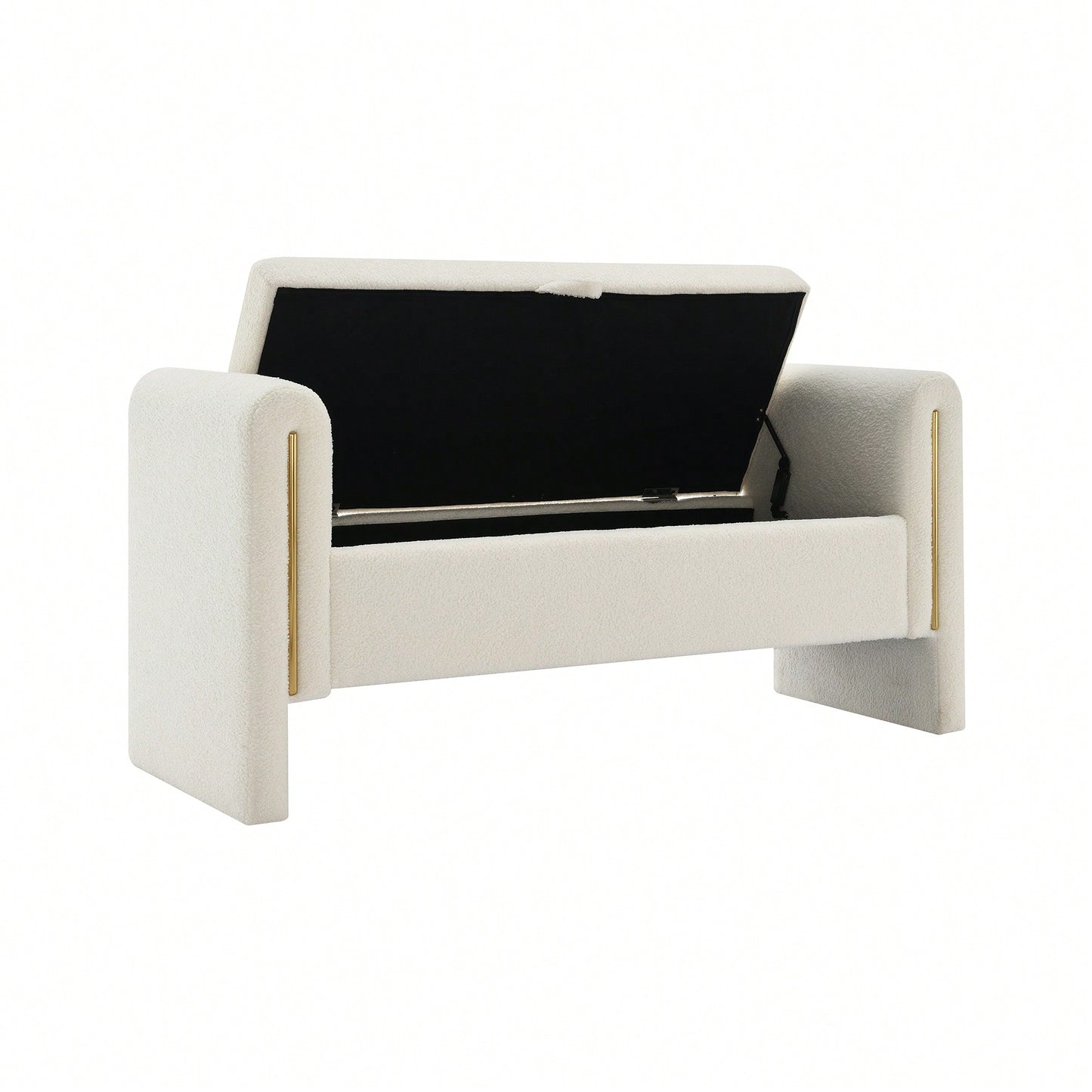 Cozy Upholstered Bed End Bench With Storage And Arms For Living Room Bedroom Dorm Stylish Teddy Grey Footrest And Vanity Stool