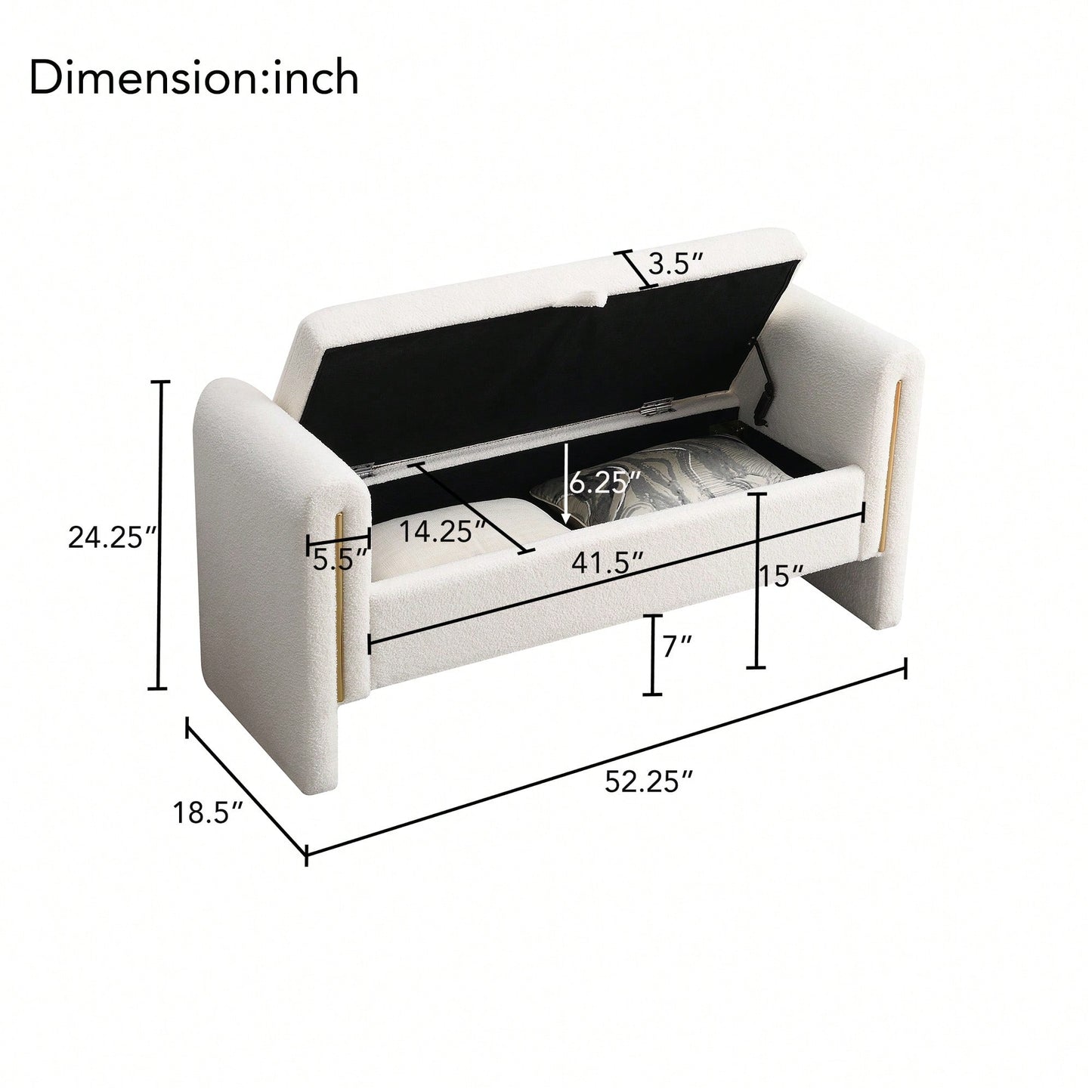 Cozy Upholstered Bed End Bench With Storage And Arms For Living Room Bedroom Dorm Stylish Teddy Grey Footrest And Vanity Stool
