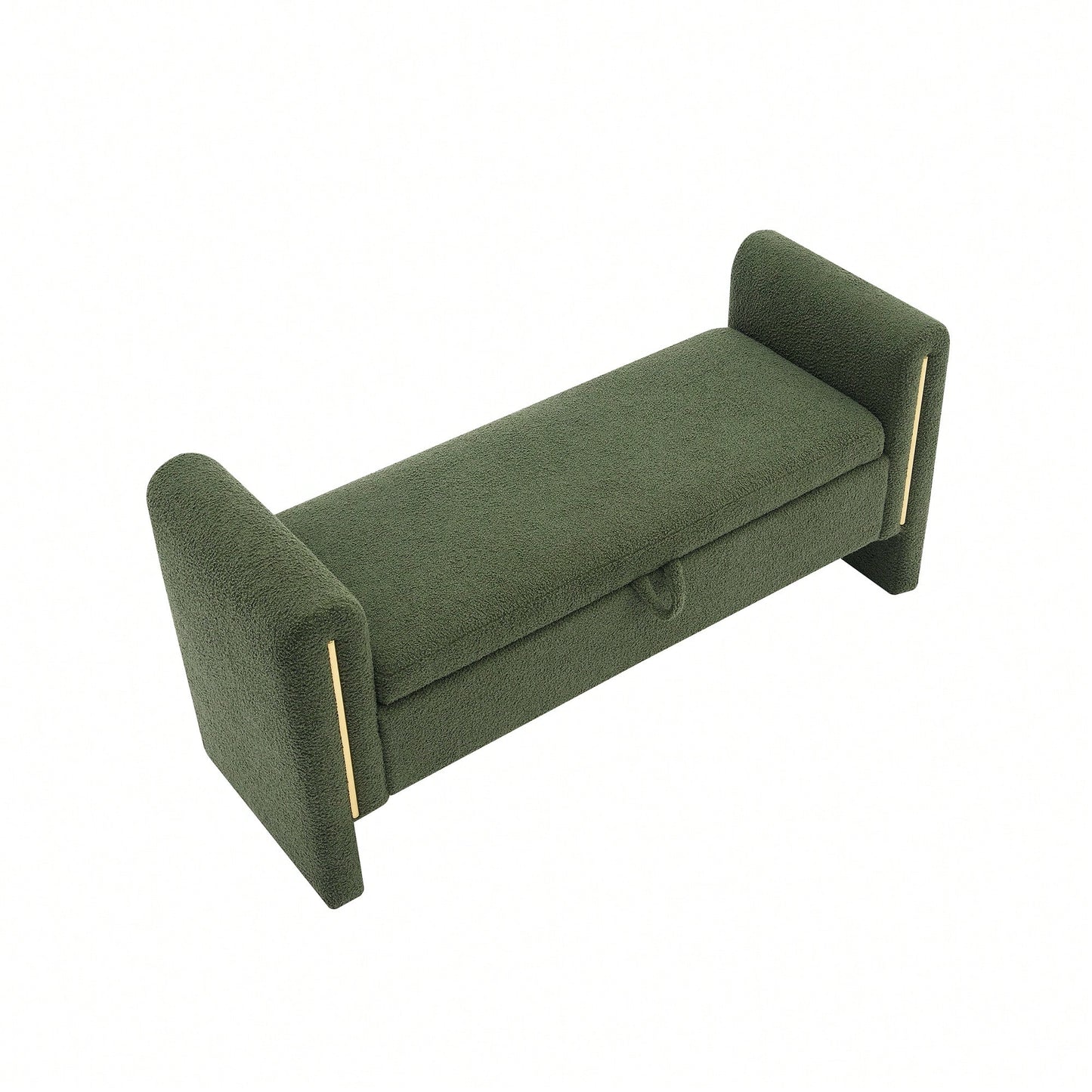 Cozy Upholstered Bed End Bench With Storage And Arms For Living Room Bedroom Dorm Stylish Teddy Grey Footrest And Vanity Stool