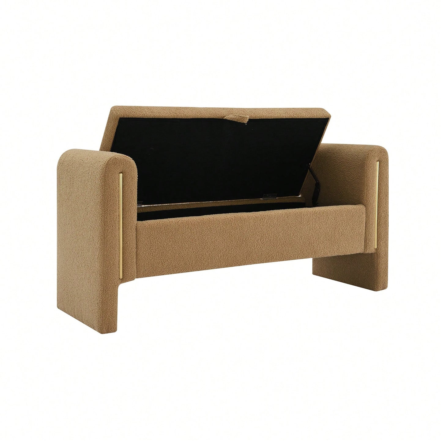 Cozy Upholstered Bed End Bench With Storage And Arms For Living Room Bedroom Dorm Stylish Teddy Grey Footrest And Vanity Stool