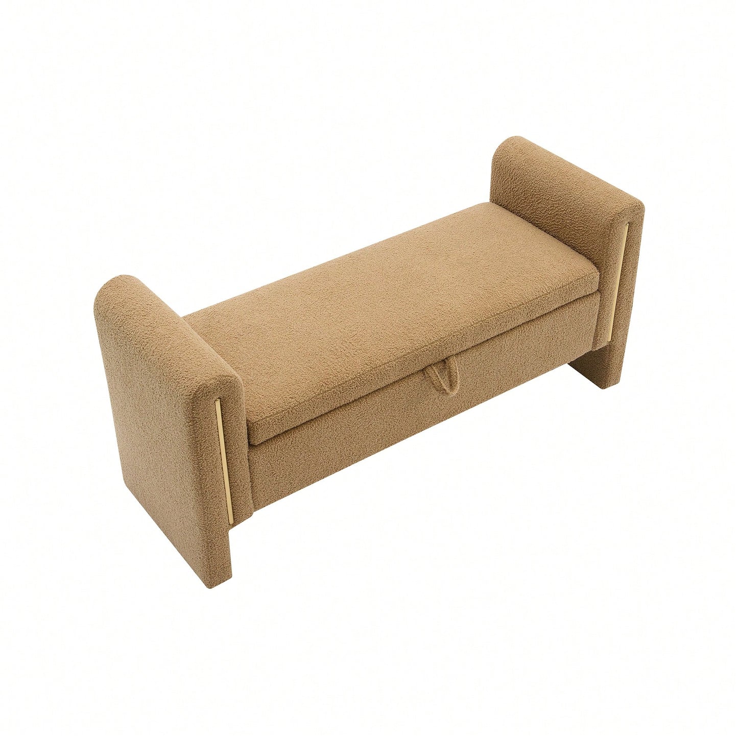 Cozy Upholstered Bed End Bench With Storage And Arms For Living Room Bedroom Dorm Stylish Teddy Grey Footrest And Vanity Stool