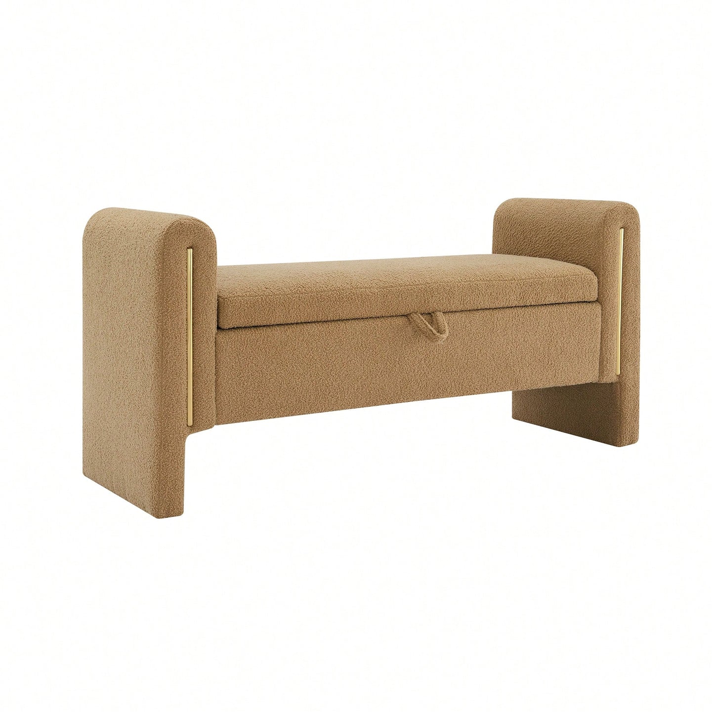 Cozy Upholstered Bed End Bench With Storage And Arms For Living Room Bedroom Dorm Stylish Teddy Grey Footrest And Vanity Stool