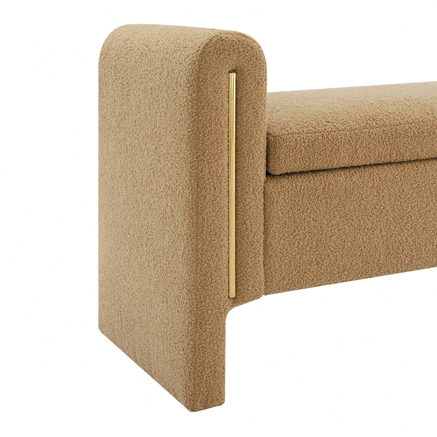 Cozy Upholstered Bed End Bench With Storage And Arms For Living Room Bedroom Dorm Stylish Teddy Grey Footrest And Vanity Stool