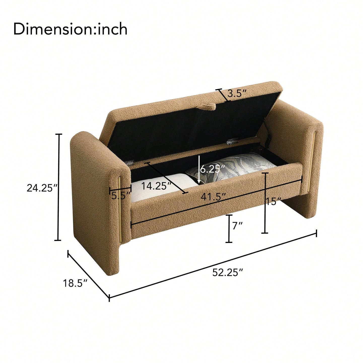 Cozy Upholstered Bed End Bench With Storage And Arms For Living Room Bedroom Dorm Stylish Teddy Grey Footrest And Vanity Stool