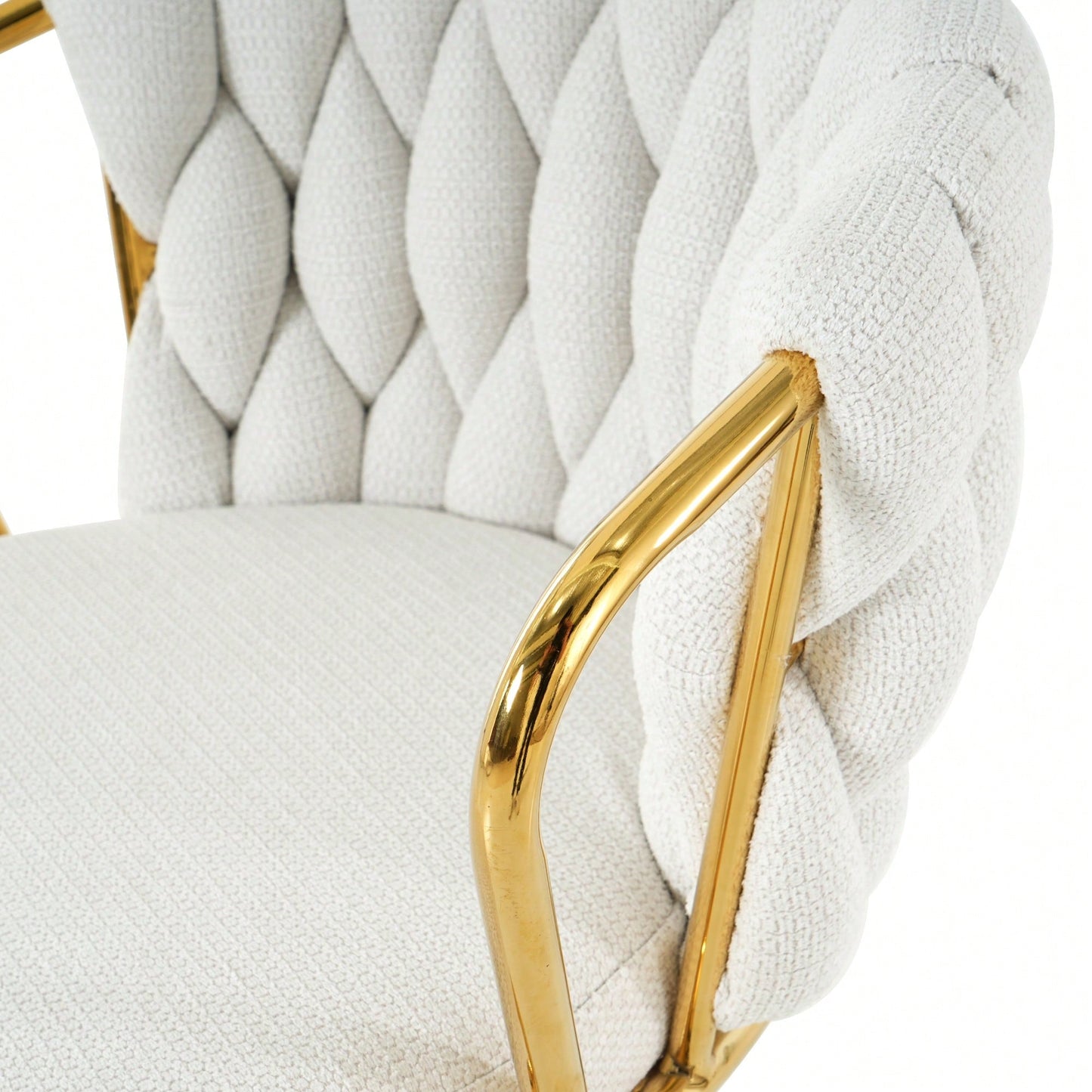 Modern High Stool With Gold Plated Legs Dark Grey Linen Bar Chairs For Kitchen Dining Cafe Restaurant Set Of 2