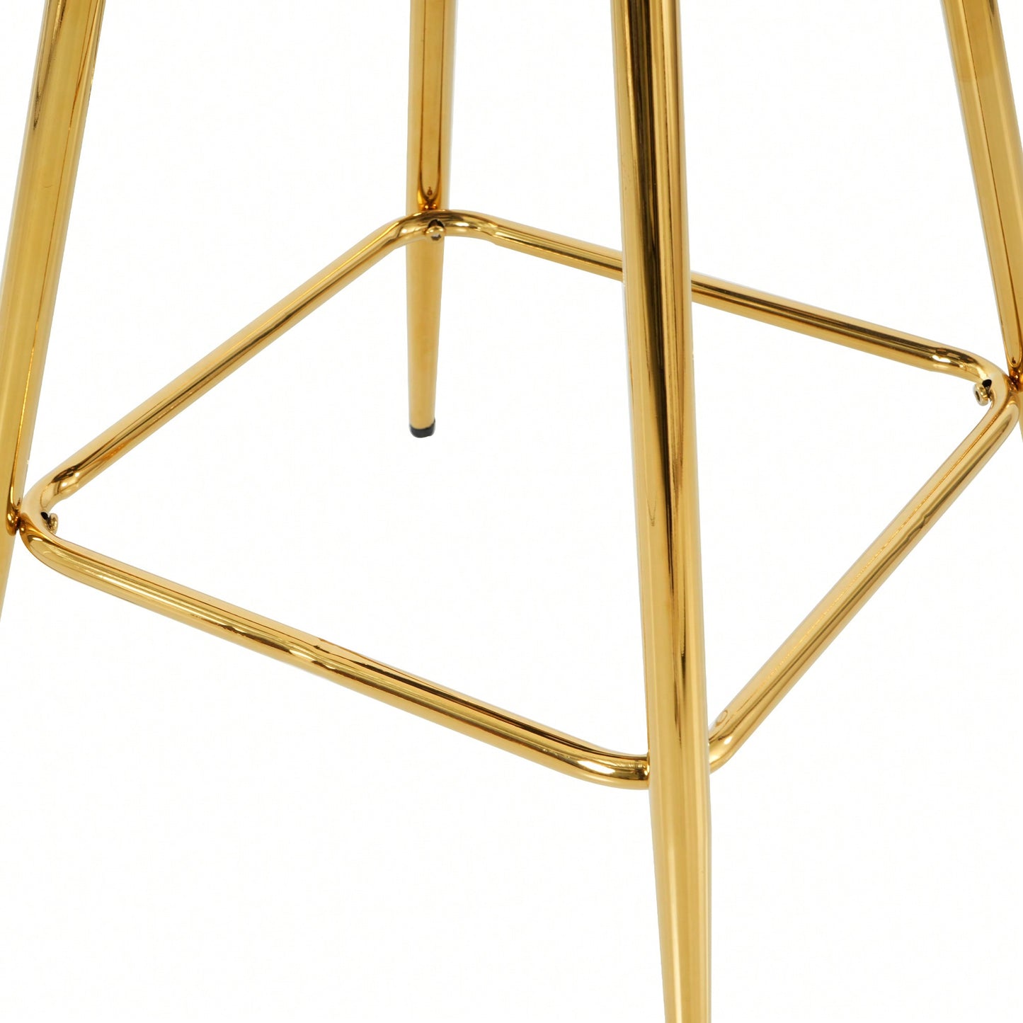 Modern High Stool With Gold Plated Legs Dark Grey Linen Bar Chairs For Kitchen Dining Cafe Restaurant Set Of 2