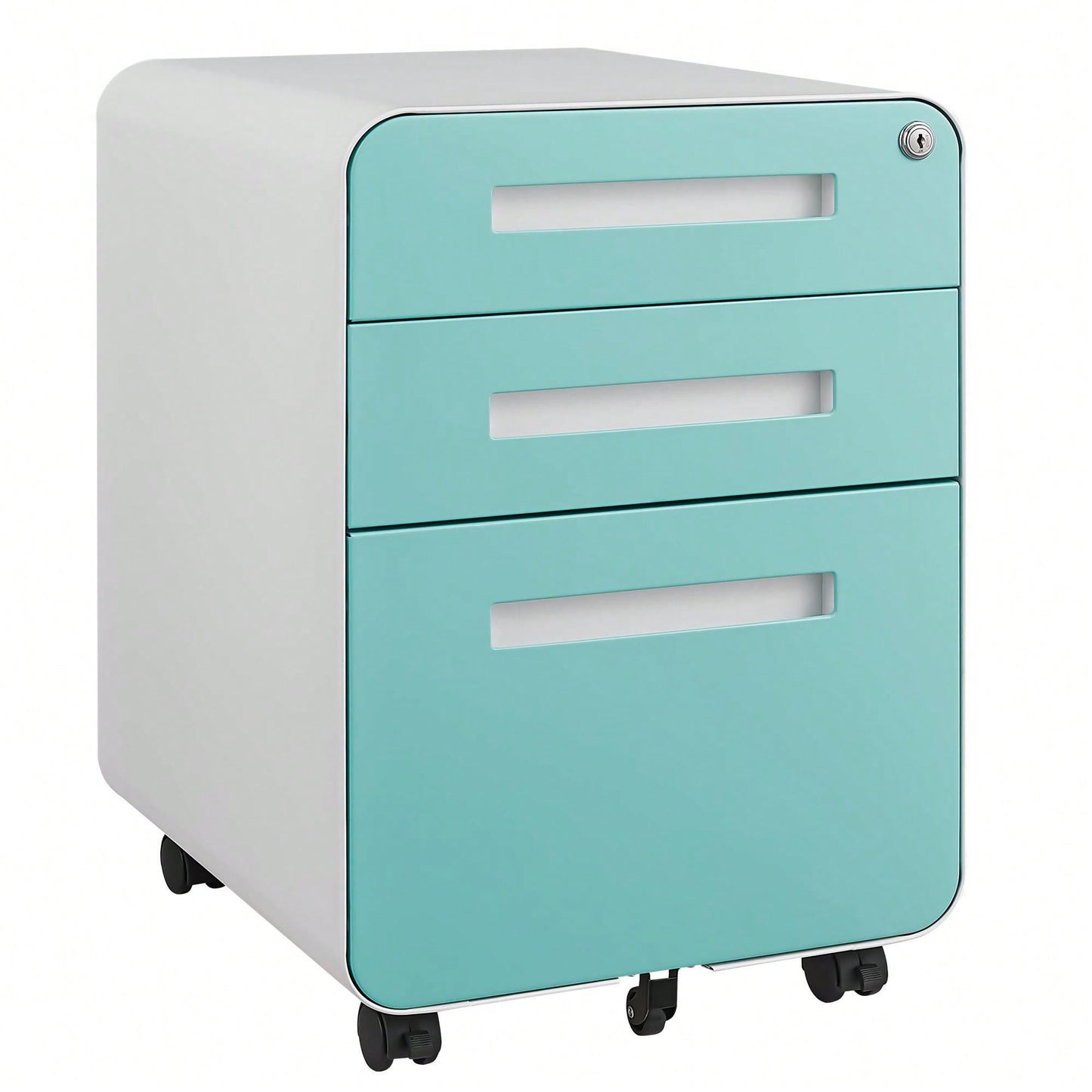 3 Drawer Mobile File Cabinet Under Desk Versatile Storage for Legal Letter A4 Files 5 Wheel Anti-Tilt Cold Rolled Steel Waterproof Design