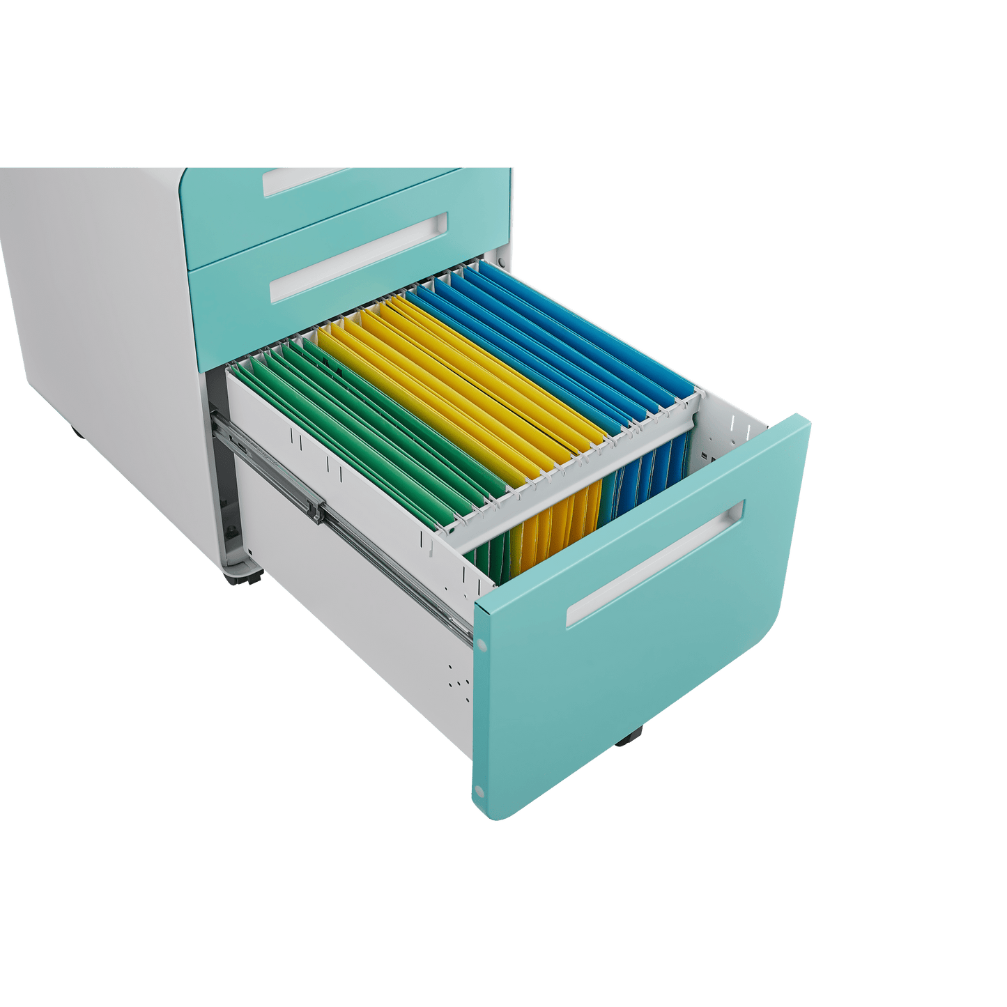 3 Drawer Mobile File Cabinet Under Desk Versatile Storage for Legal Letter A4 Files 5 Wheel Anti-Tilt Cold Rolled Steel Waterproof Design