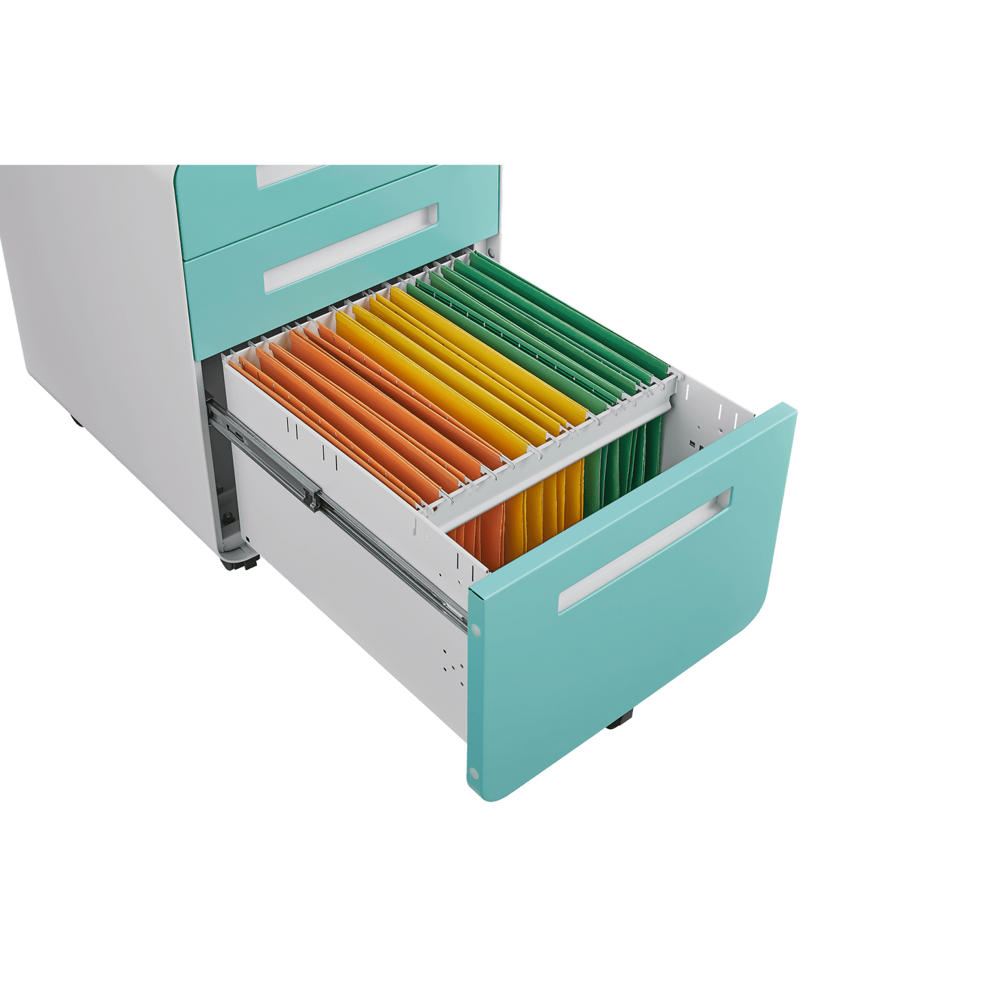 3 Drawer Mobile File Cabinet Under Desk Versatile Storage for Legal Letter A4 Files 5 Wheel Anti-Tilt Cold Rolled Steel Waterproof Design