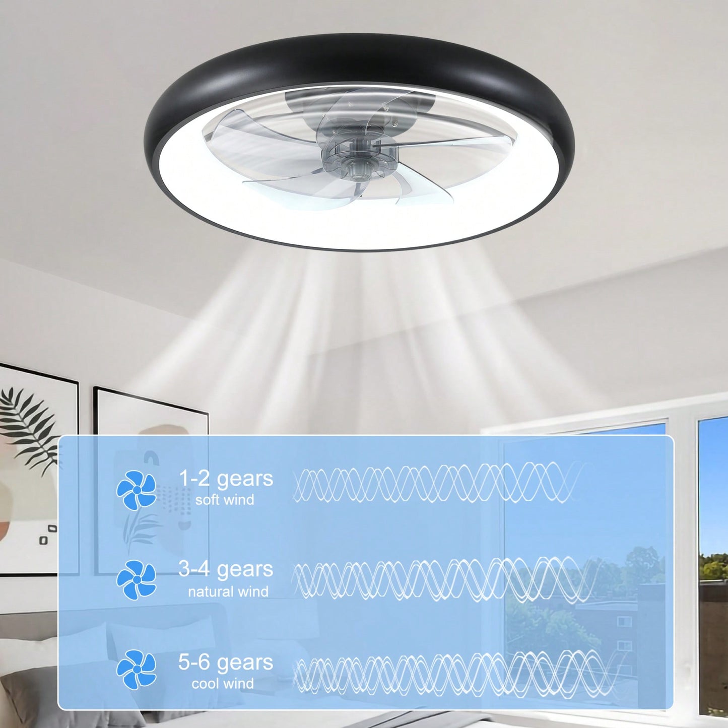 Dimmable LED Ceiling Fan With Integrated Lights For Home And Office Use