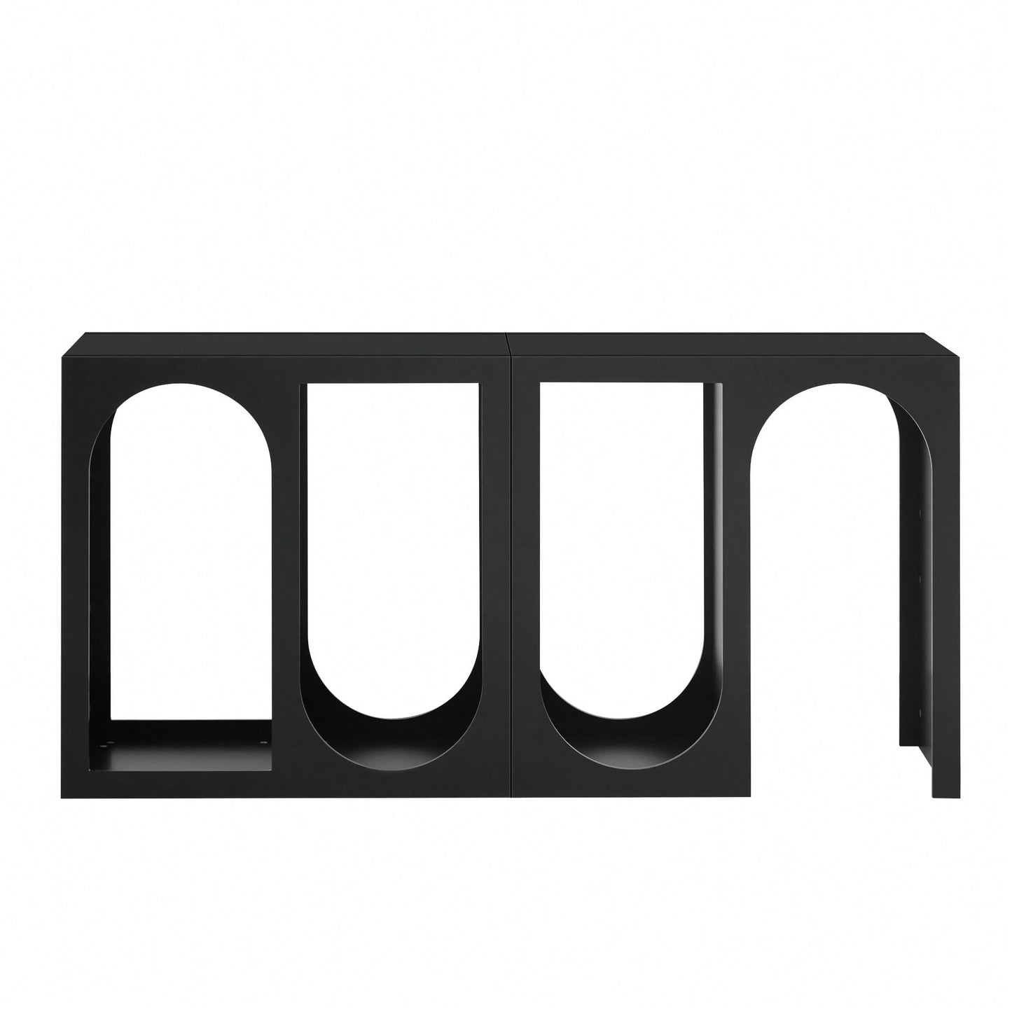 Modular Entryway Console Table With Rectangular And Curved Design For Customizable Arrangements In Study, Entrance, And Living Room