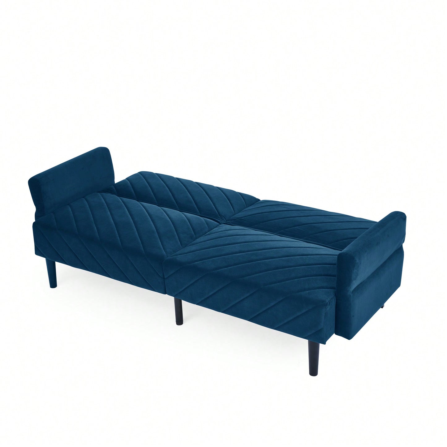 Tufted Convertible Futon Couch With Adjustable Armrests For Small Spaces And Apartments