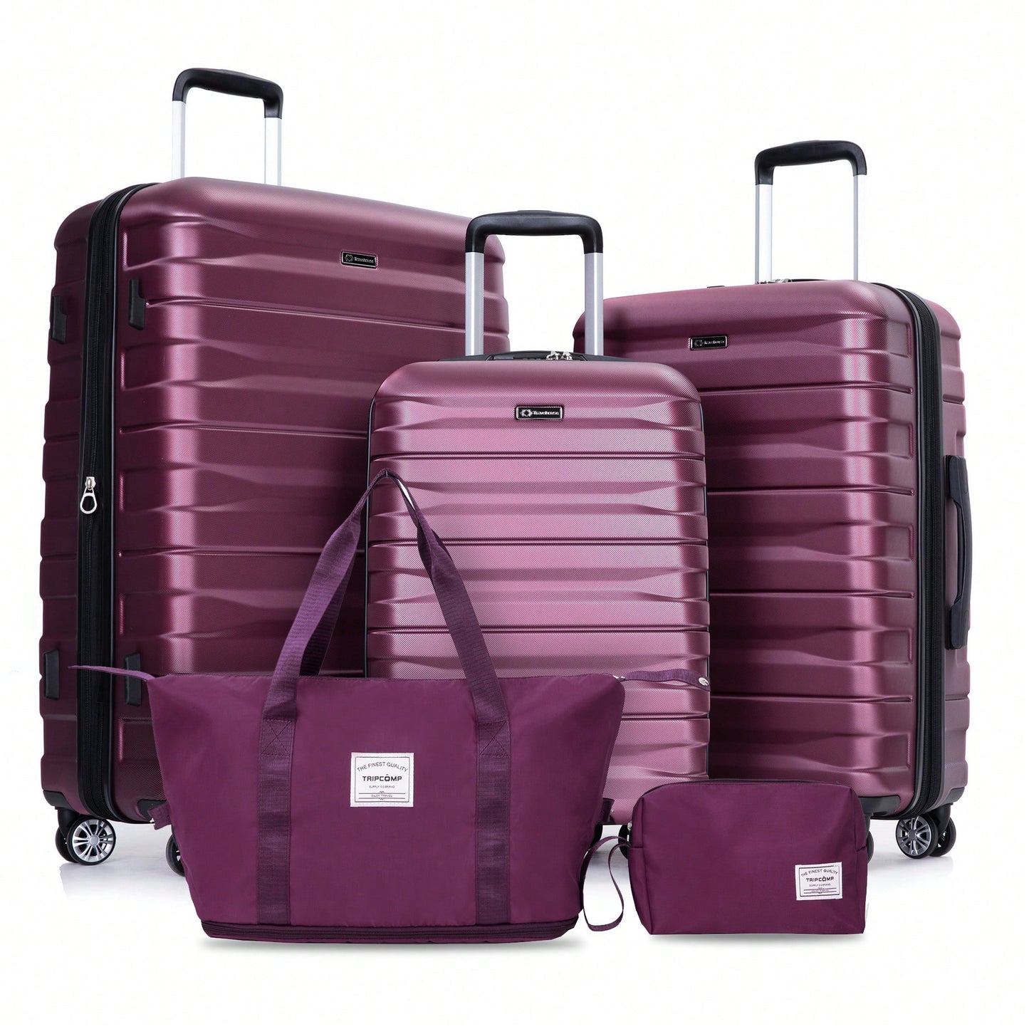 Expandable 5-Piece Hard Shell Luggage Set With TSA Lock And Spinner Wheels Lightweight Travel Bags For Men And Women