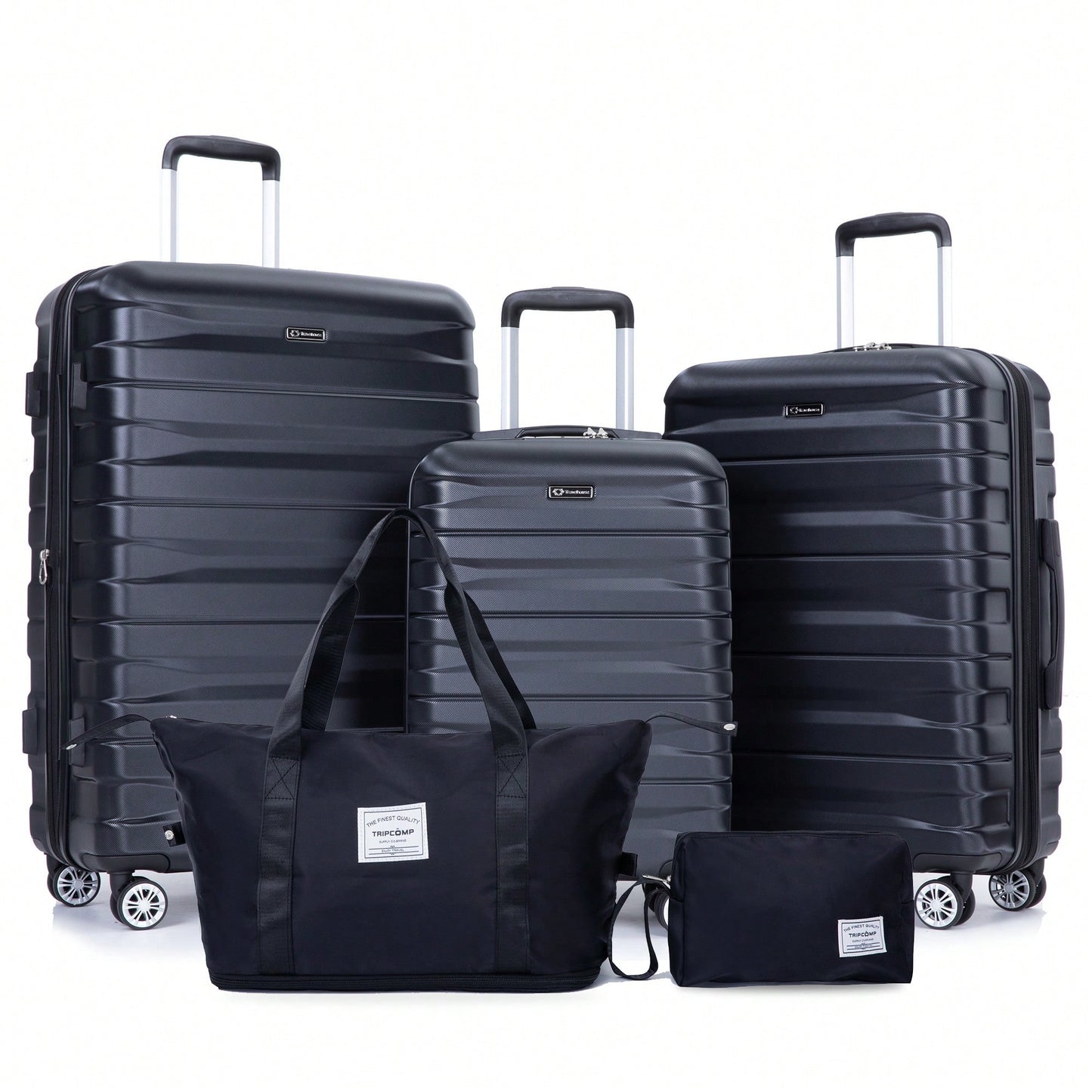Expandable 5-Piece Hard Shell Luggage Set With TSA Lock And Spinner Wheels Lightweight Travel Bags For Men And Women
