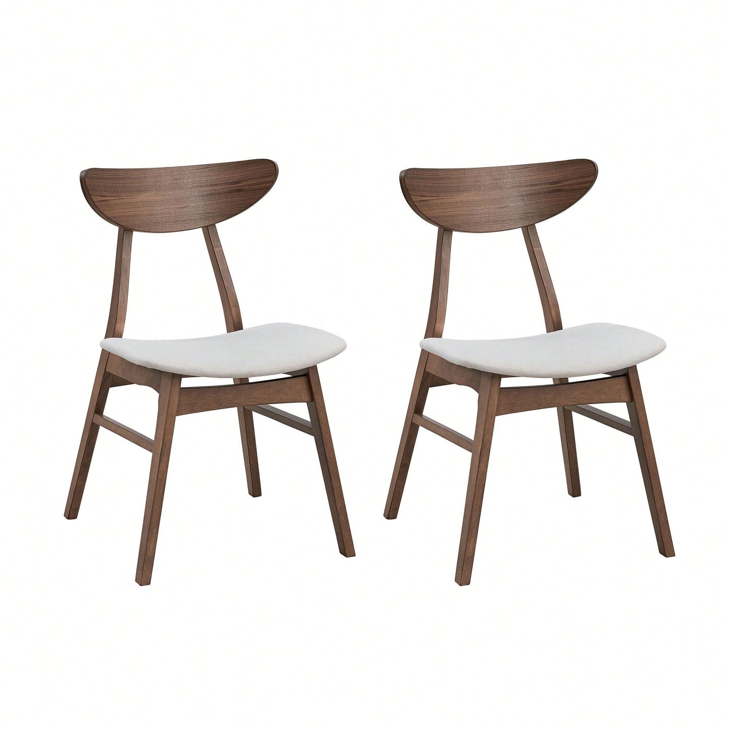 Modern Upholstered Wooden Dining Chairs Set Of 2 For Kitchen Living Room Restaurant Black